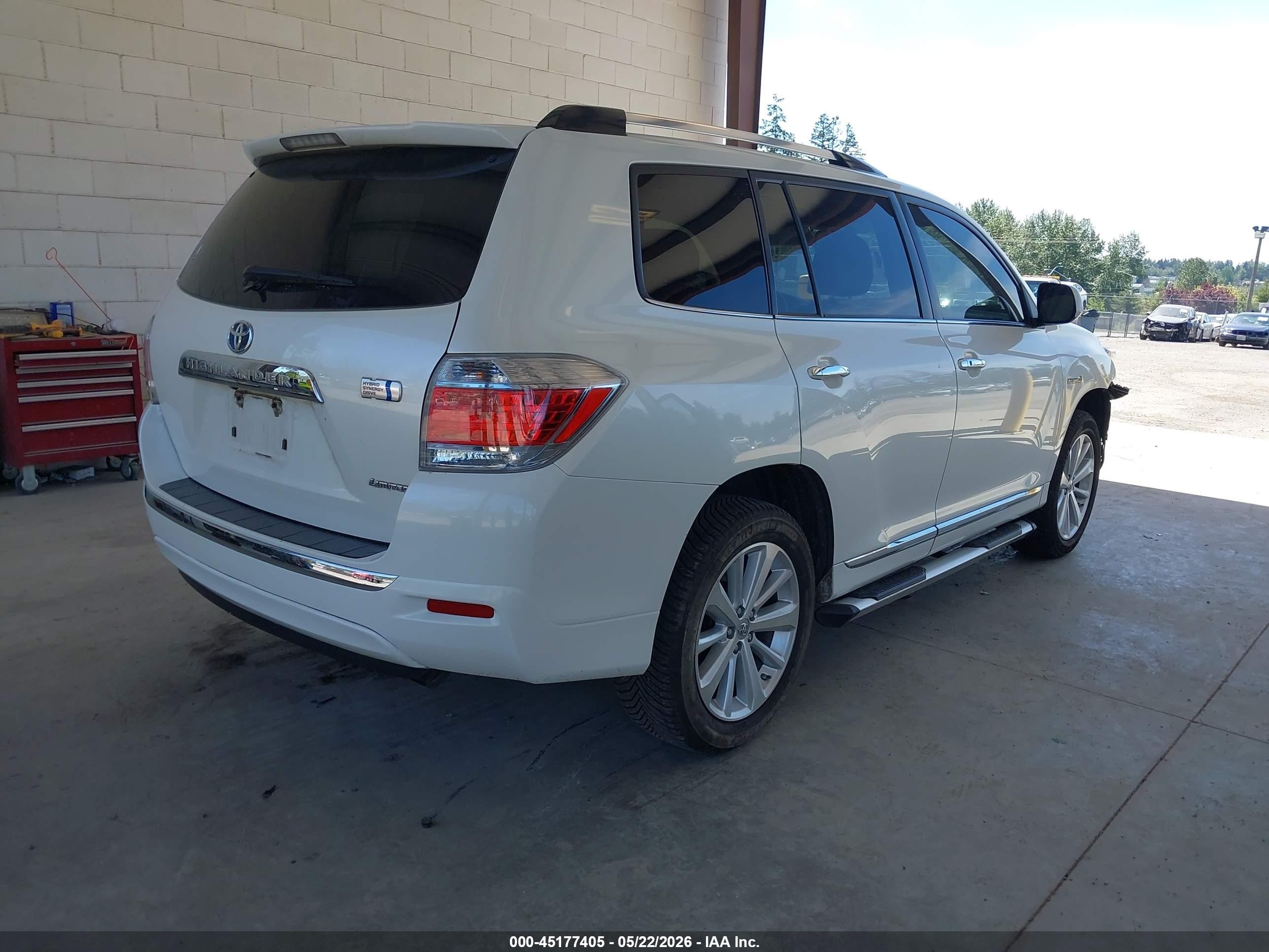2012 Toyota Highlander Hybrid Limited V6 White vin: JTEDC3EH8C2006951