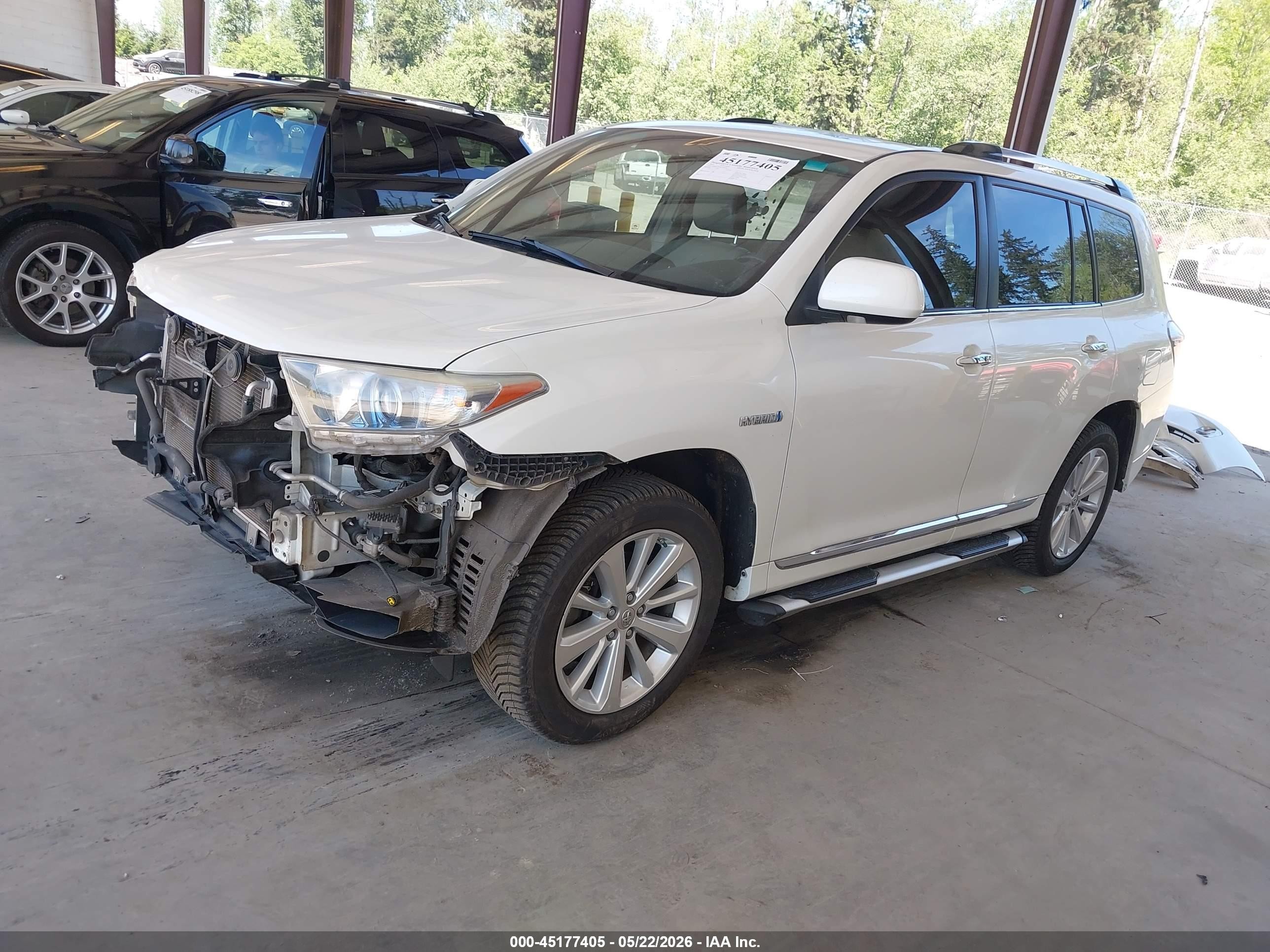 2012 Toyota Highlander Hybrid Limited V6 White vin: JTEDC3EH8C2006951
