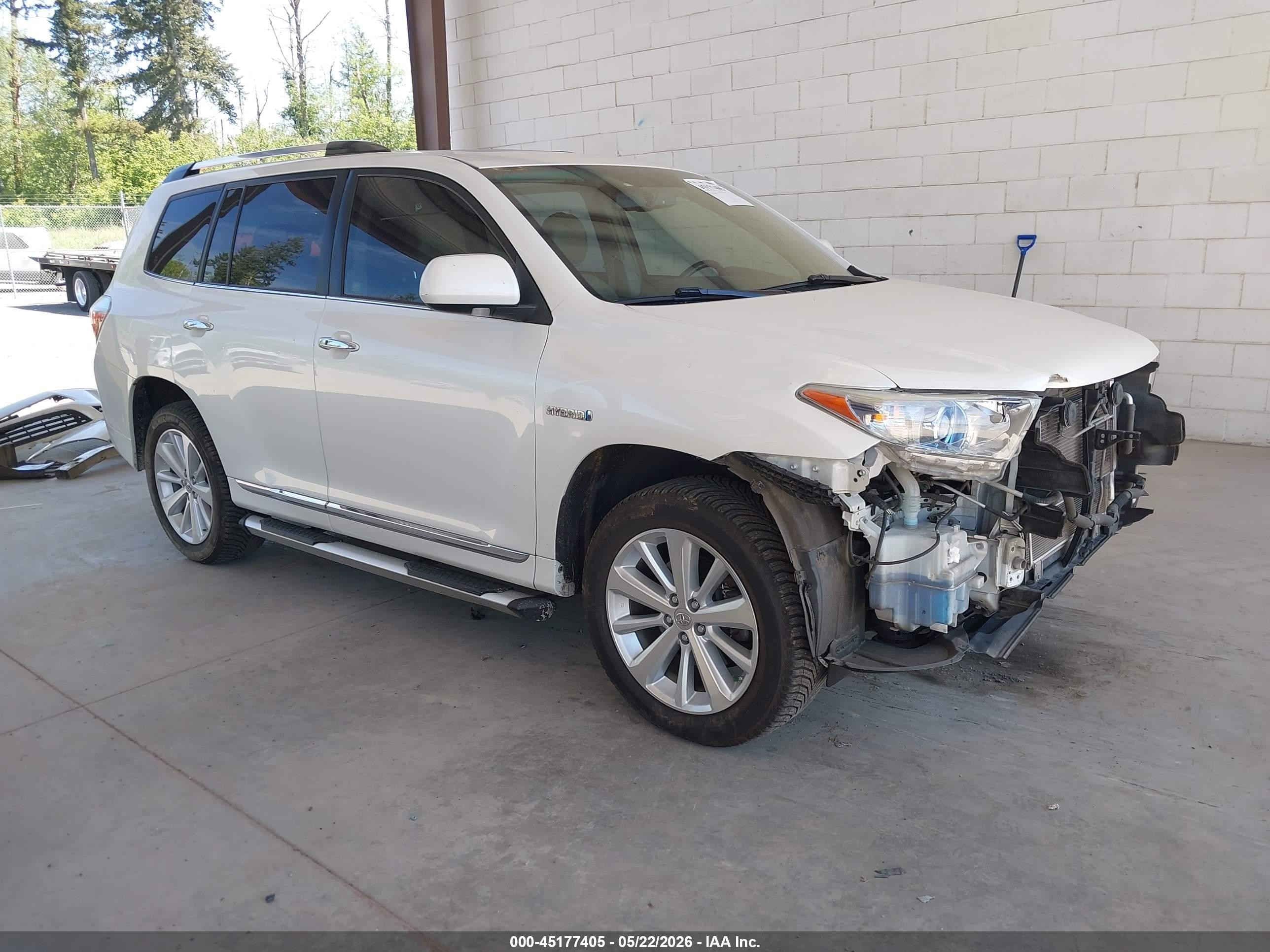 2012 Toyota Highlander Hybrid Limited V6 White vin: JTEDC3EH8C2006951