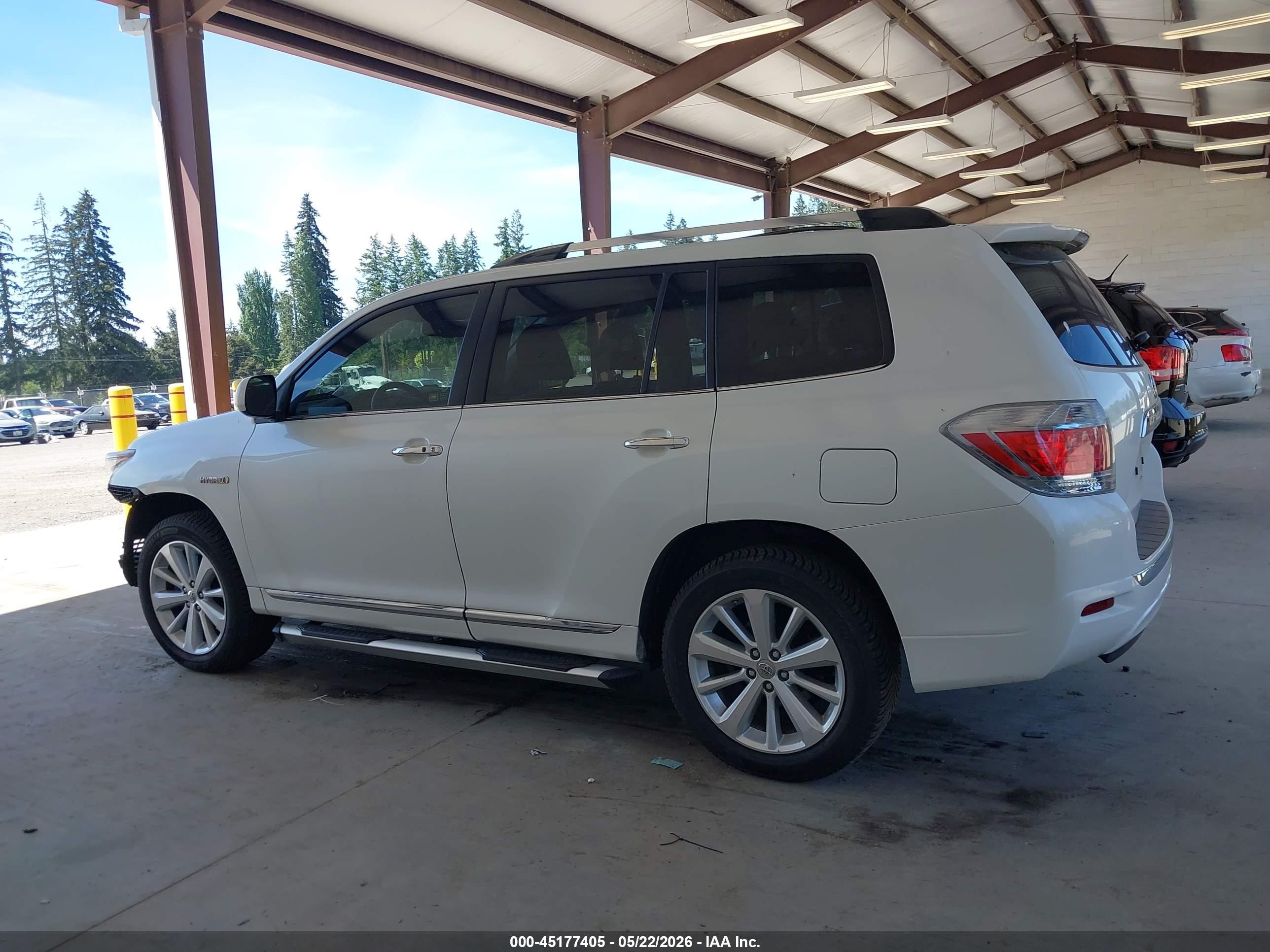 2012 Toyota Highlander Hybrid Limited V6 White vin: JTEDC3EH8C2006951