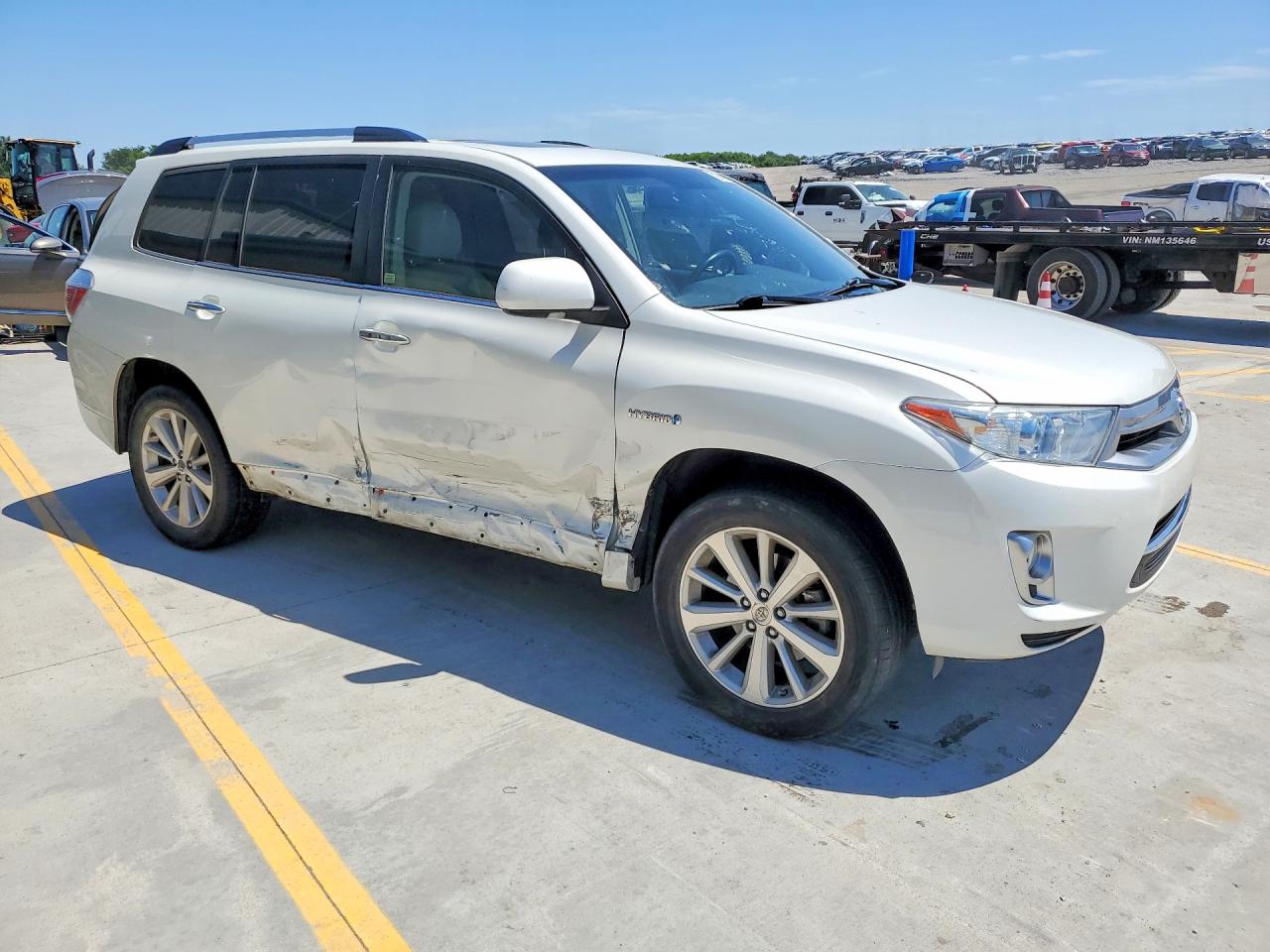 2013 Toyota Highlander Hybrid Limited White vin: JTEDC3EH9D2010881
