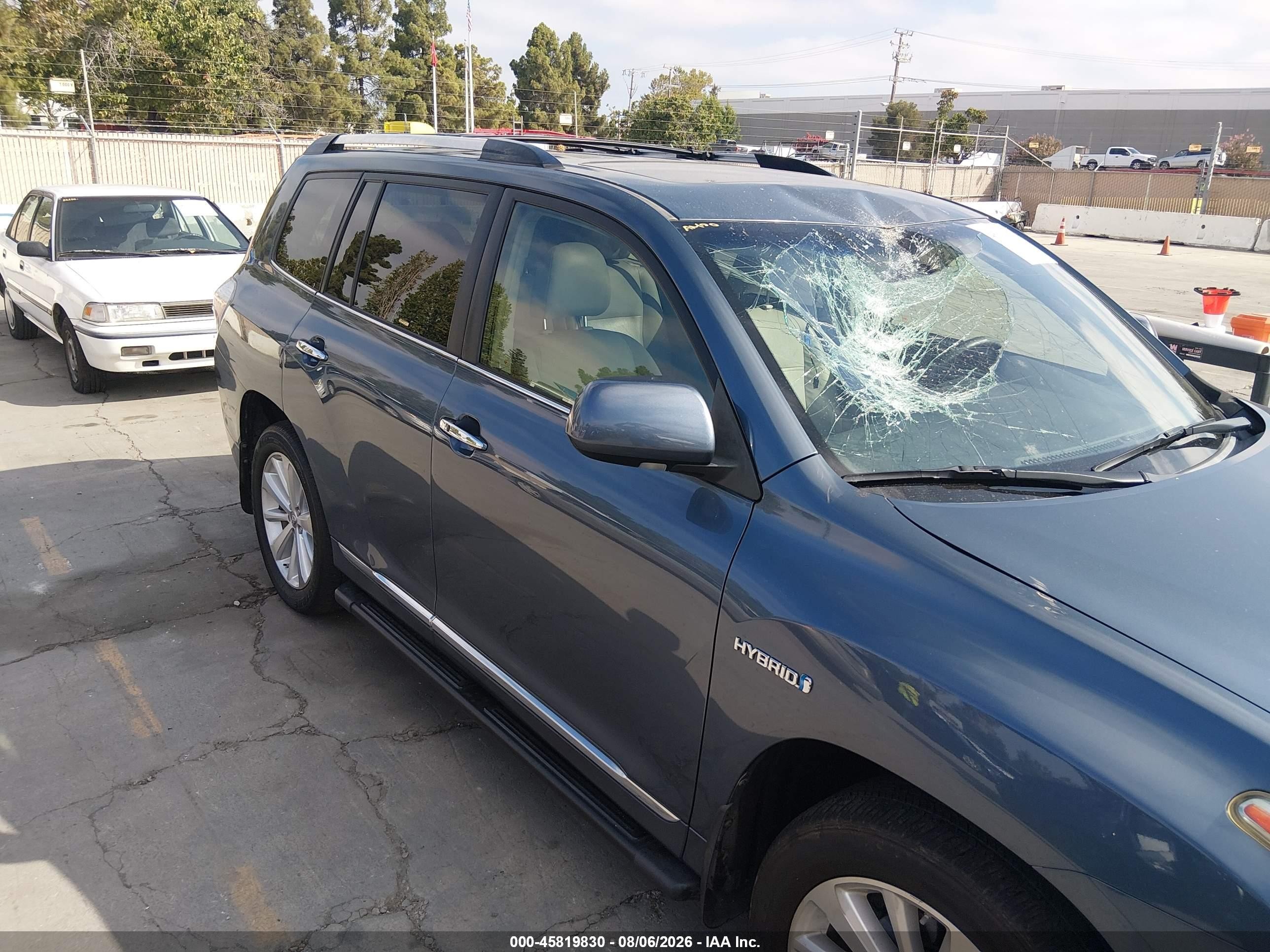 2013 Toyota Highlander Hybrid Limited V6 Blue vin: JTEDC3EH9D2011223