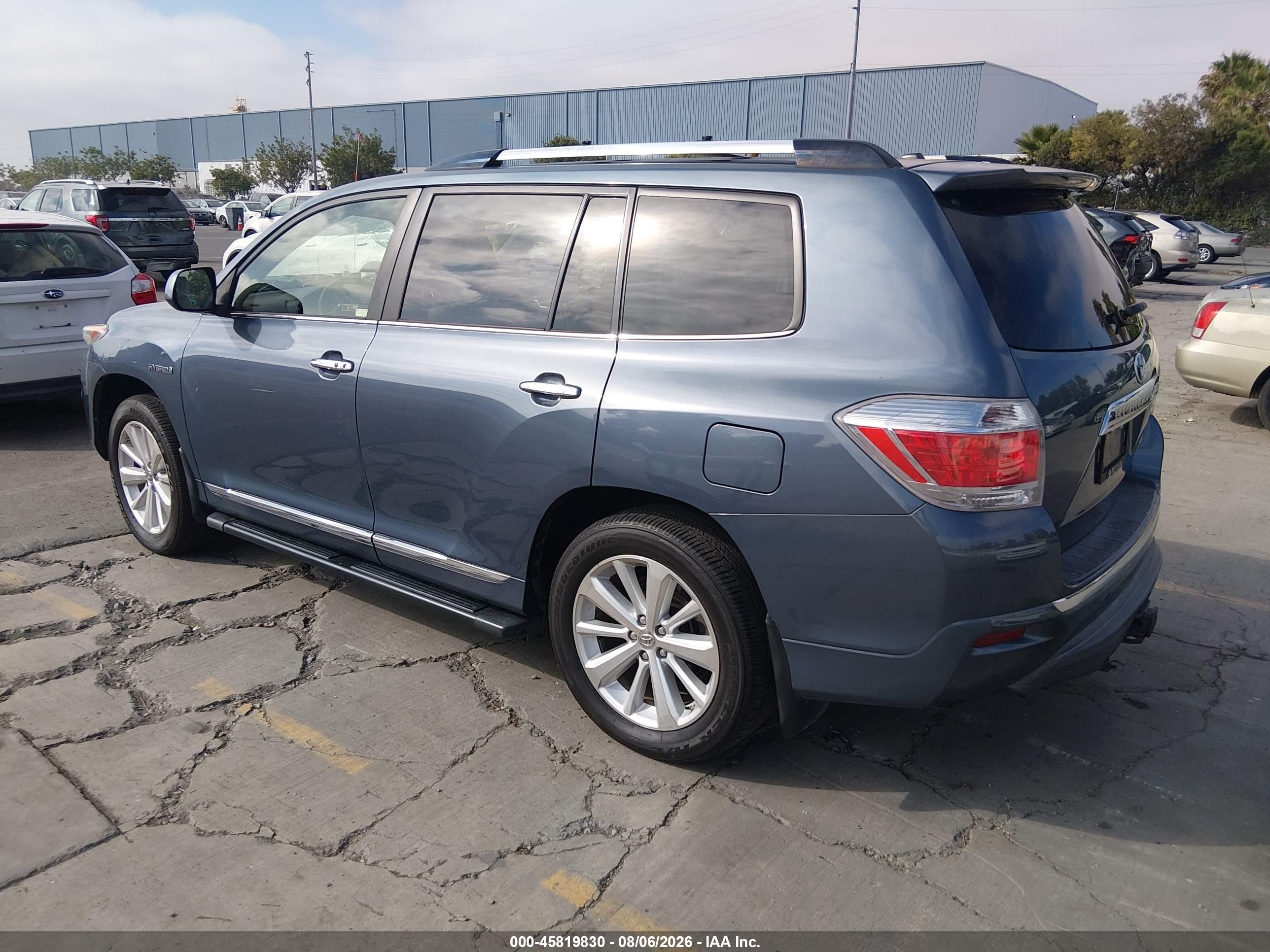 2013 Toyota Highlander Hybrid Limited V6 Blue vin: JTEDC3EH9D2011223