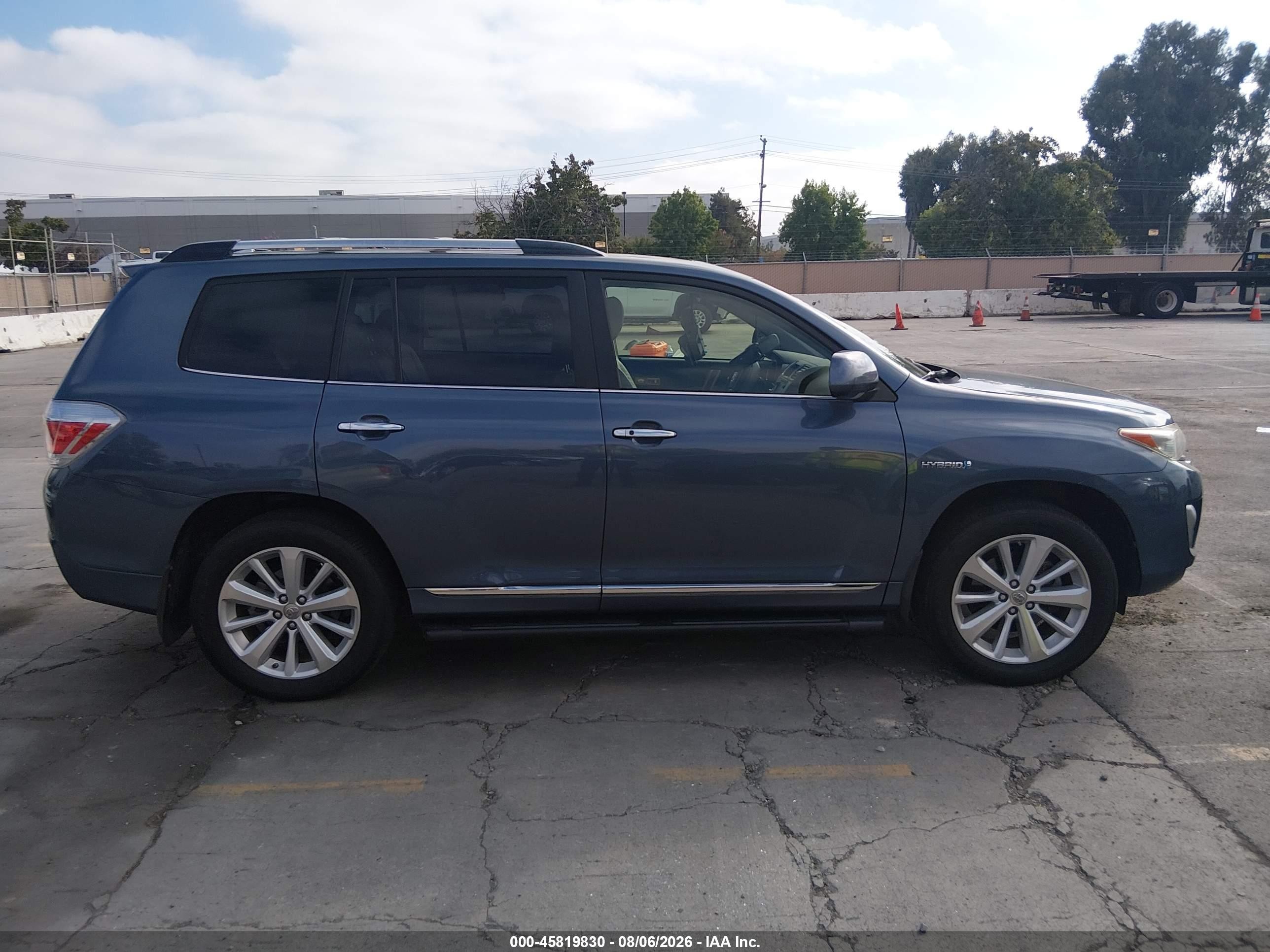 2013 Toyota Highlander Hybrid Limited V6 Blue vin: JTEDC3EH9D2011223