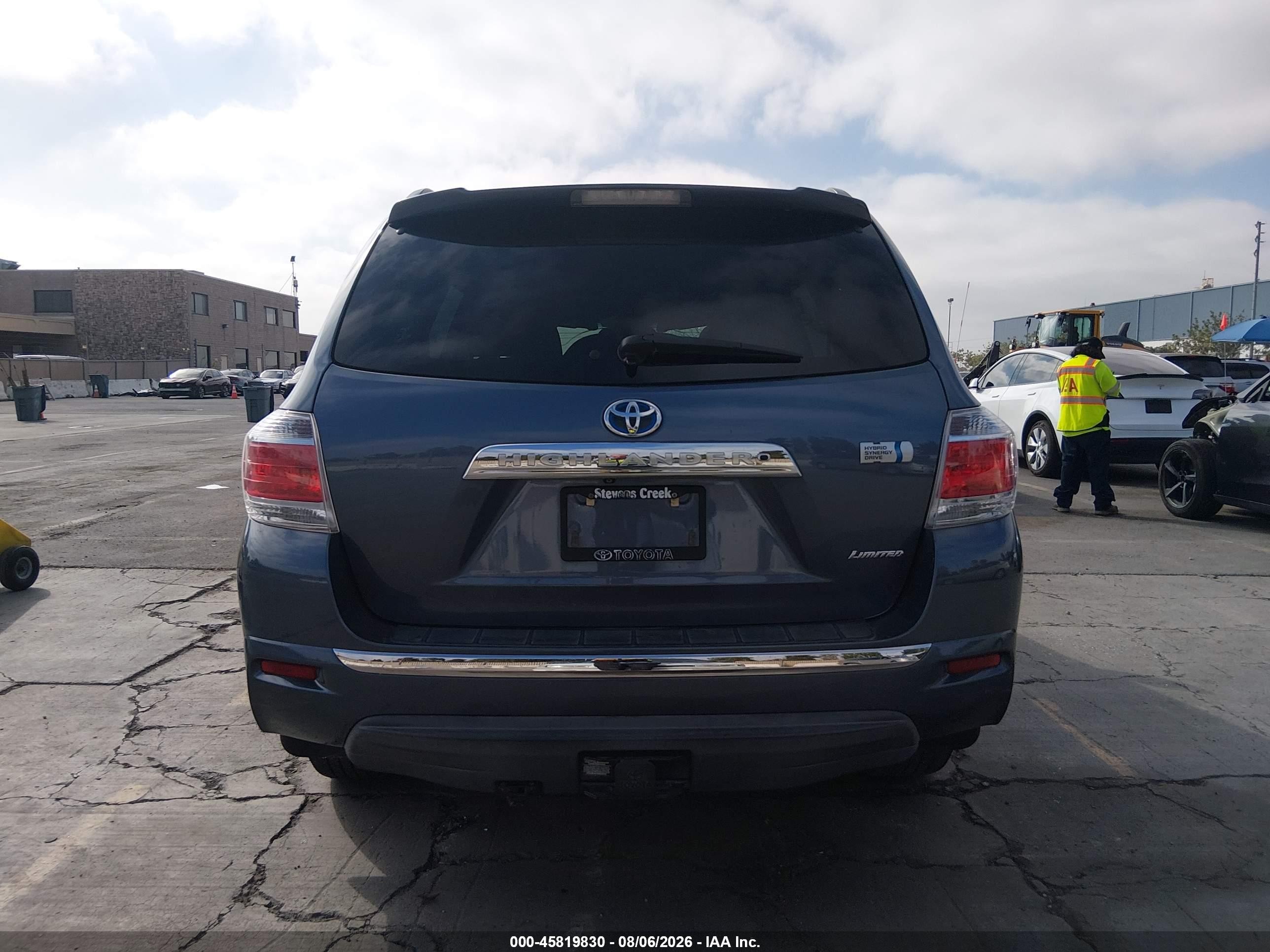 2013 Toyota Highlander Hybrid Limited V6 Blue vin: JTEDC3EH9D2011223