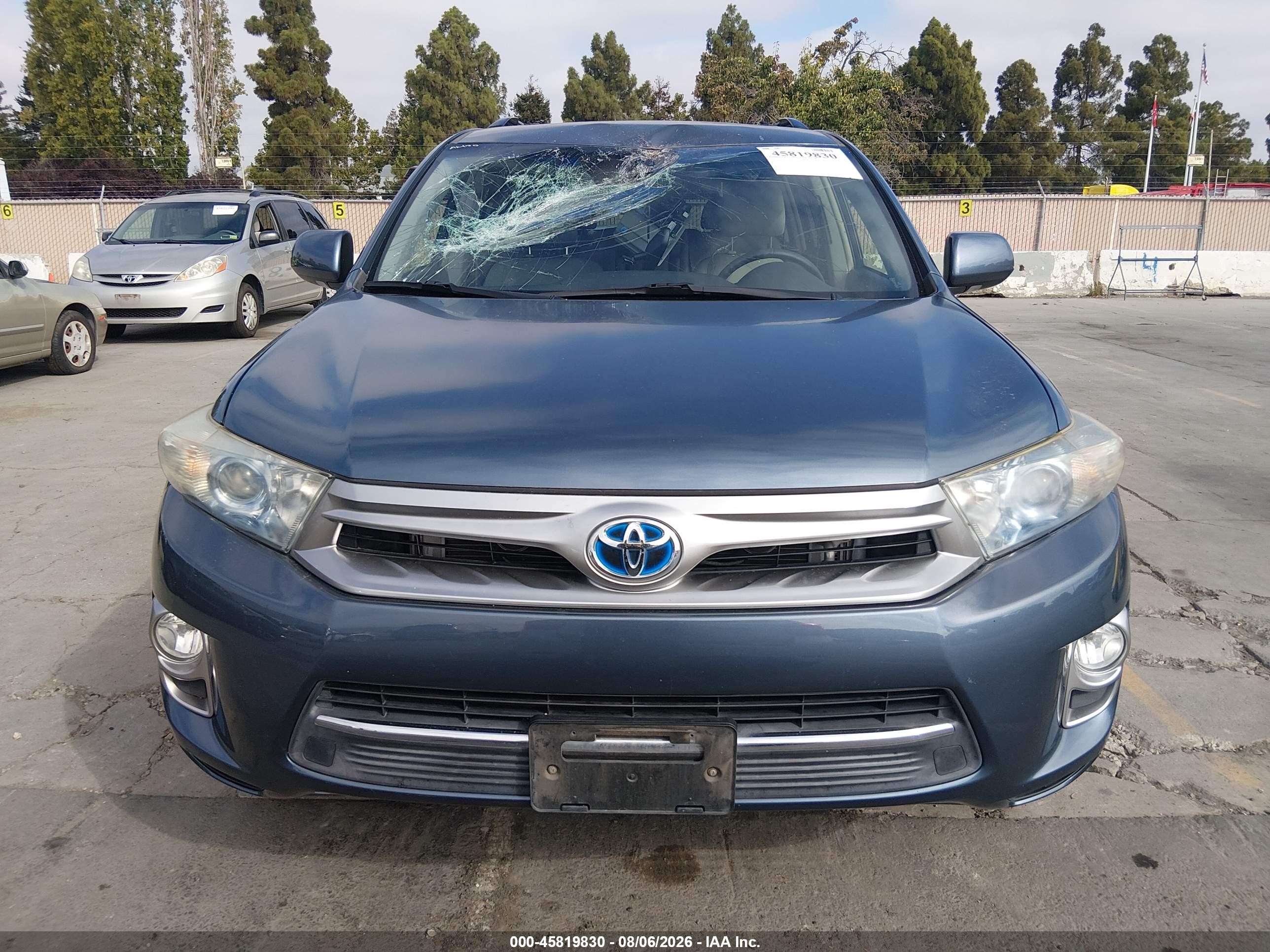 2013 Toyota Highlander Hybrid Limited V6 Blue vin: JTEDC3EH9D2011223