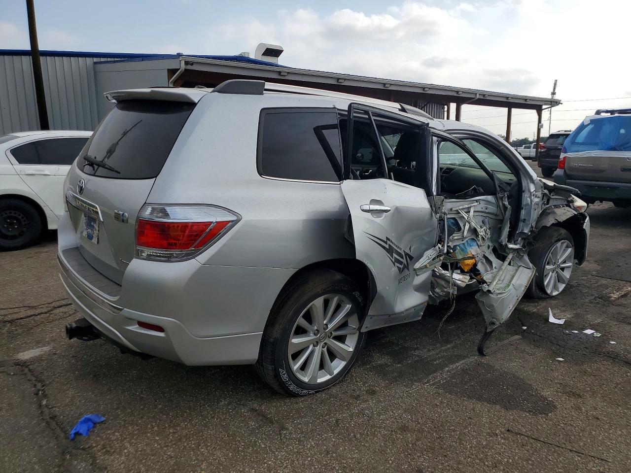 2013 Toyota Highlander Hybrid Limited Silver vin: JTEDC3EH9D2018043