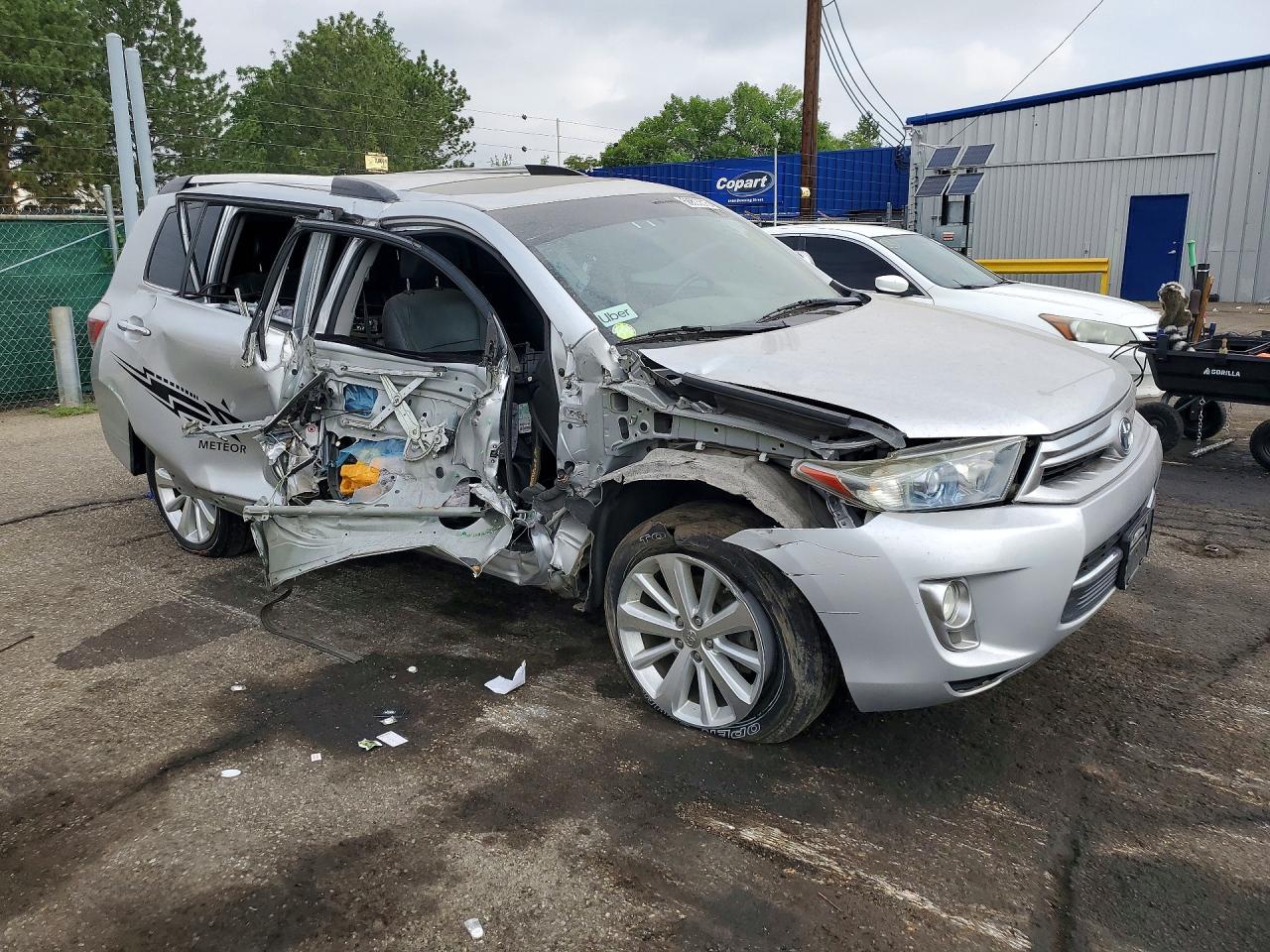 2013 Toyota Highlander Hybrid Limited Silver vin: JTEDC3EH9D2018043