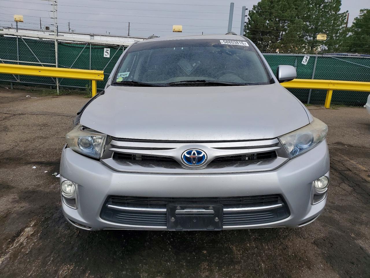 2013 Toyota Highlander Hybrid Limited Silver vin: JTEDC3EH9D2018043