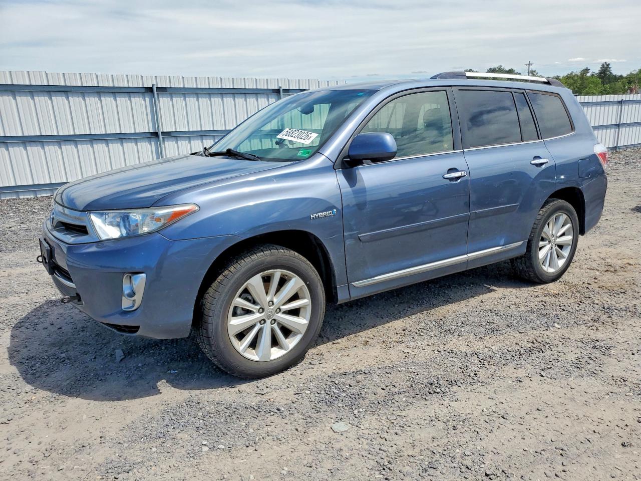 2012 Toyota Highlander Hybrid Limited Blue vin: JTEDC3EHXC2010323