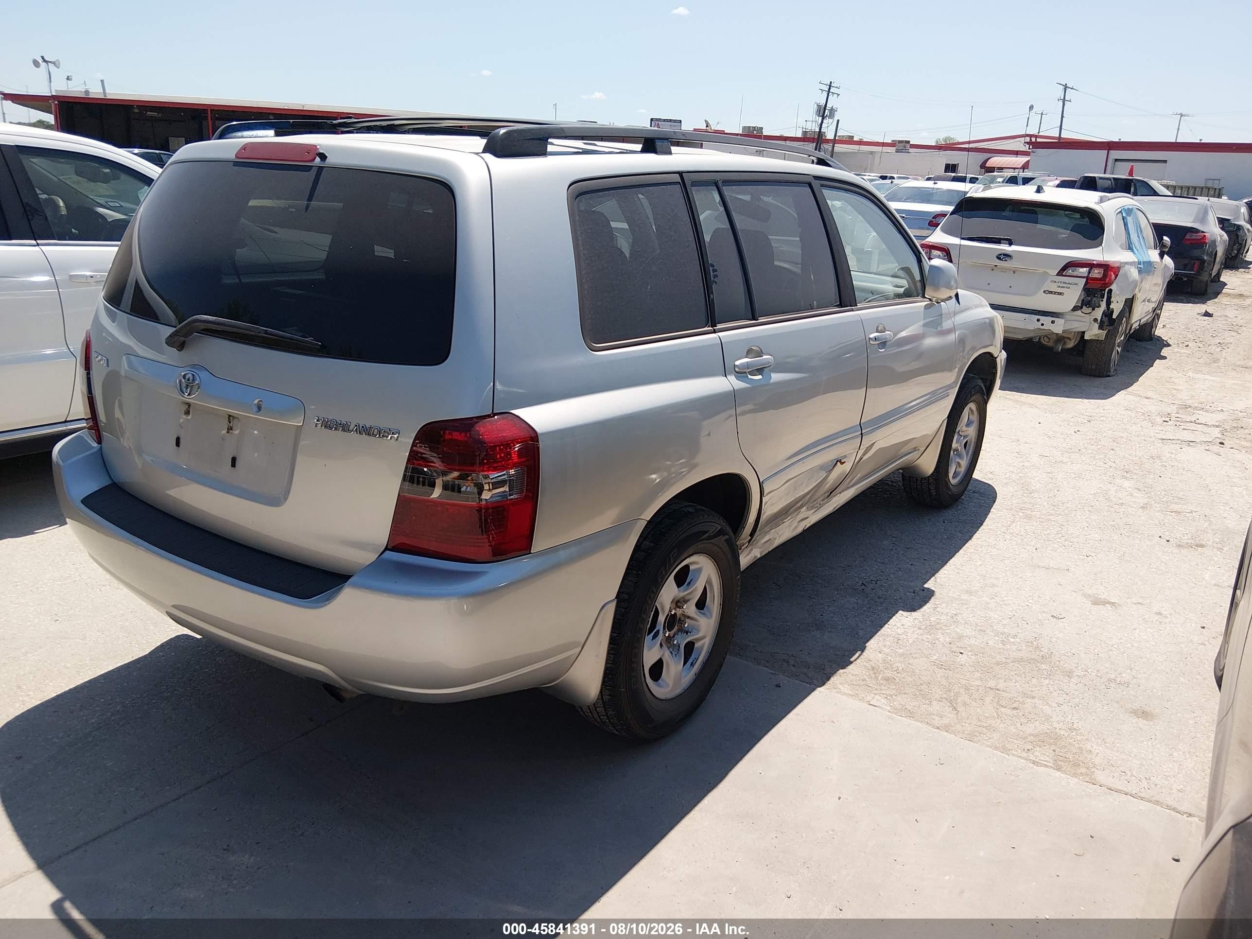 2004 Toyota Highlander   Gray vin: JTEDD21A540094239