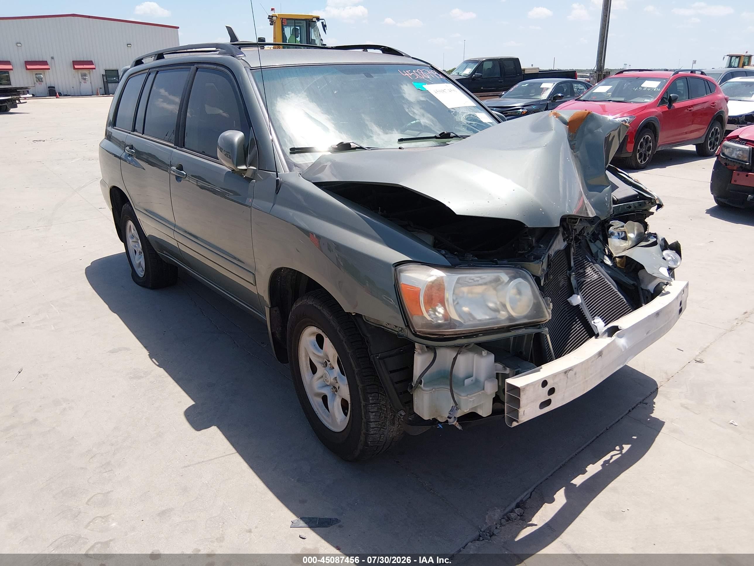 2007 Toyota Highlander   Green vin: JTEDD21A570168148