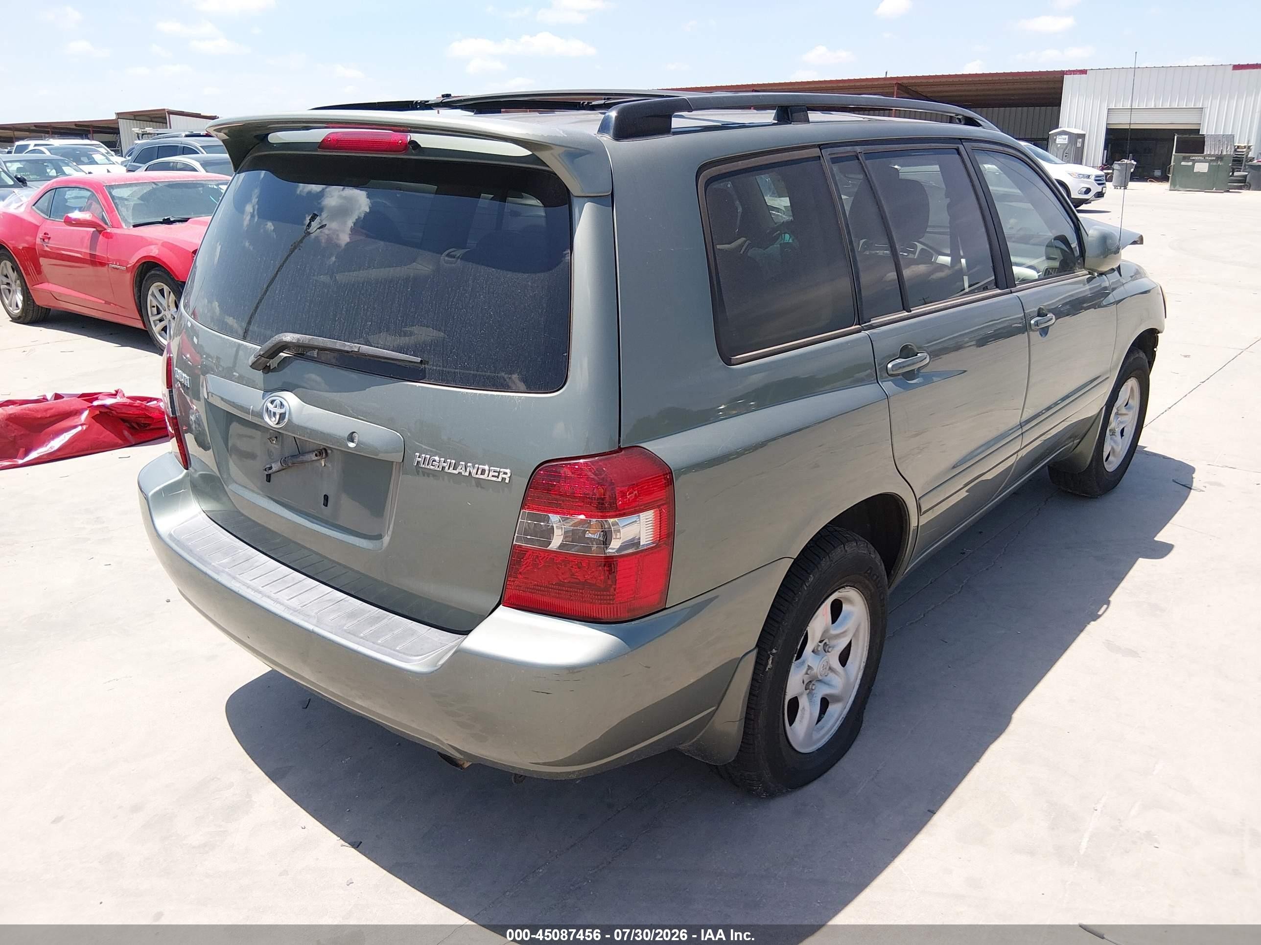2007 Toyota Highlander   Green vin: JTEDD21A570168148
