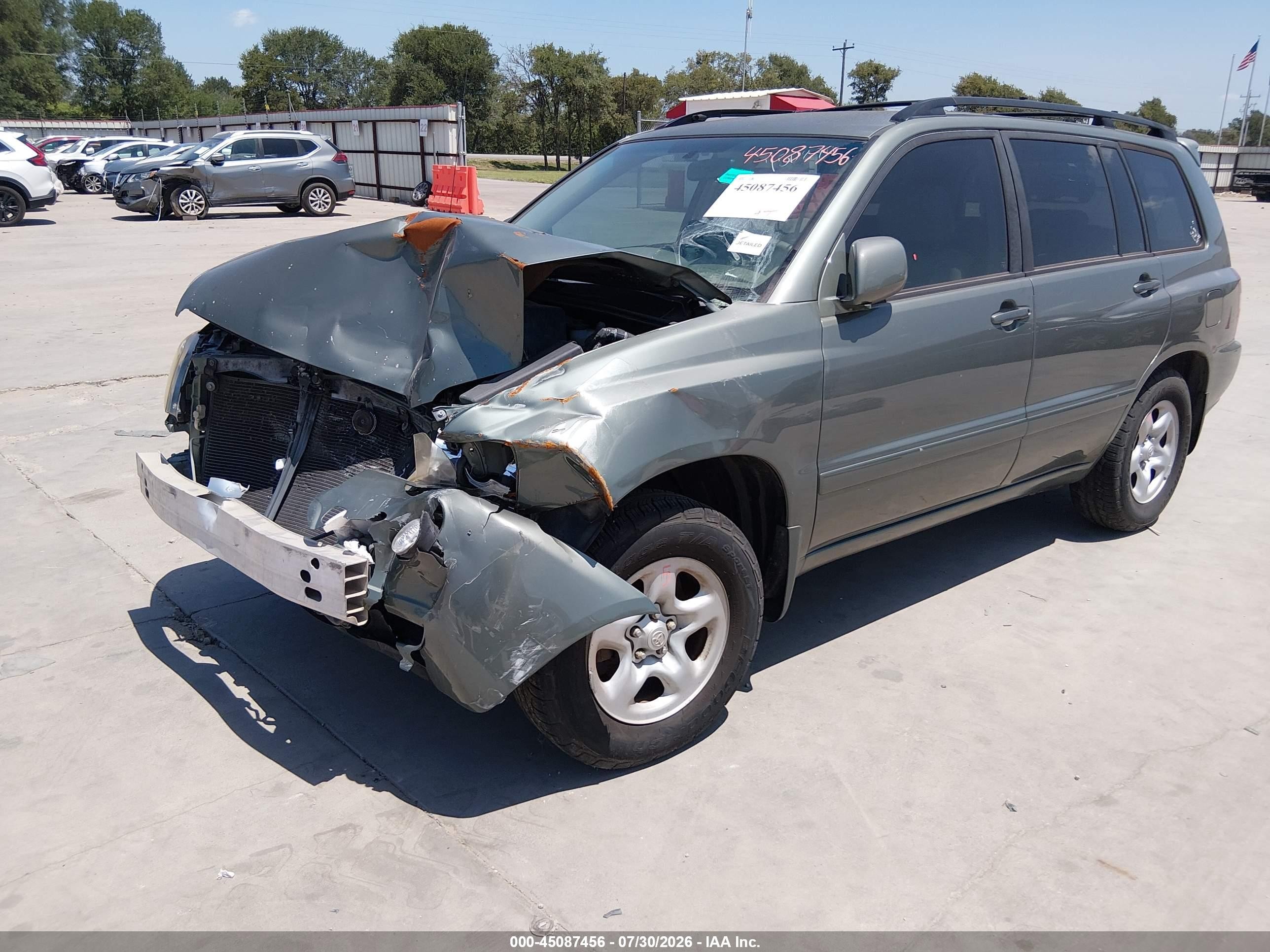 2007 Toyota Highlander   Green vin: JTEDD21A570168148