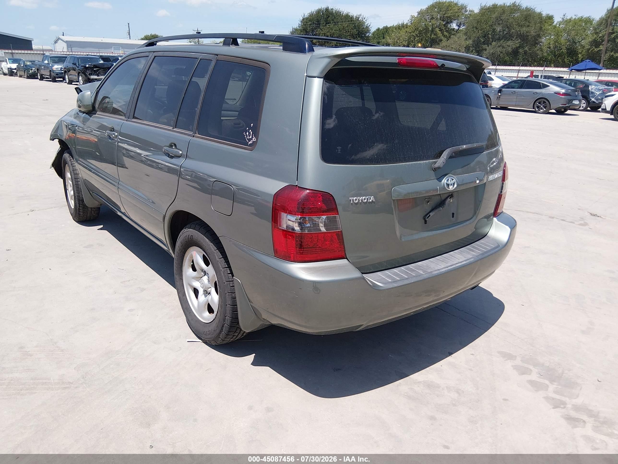 2007 Toyota Highlander   Green vin: JTEDD21A570168148