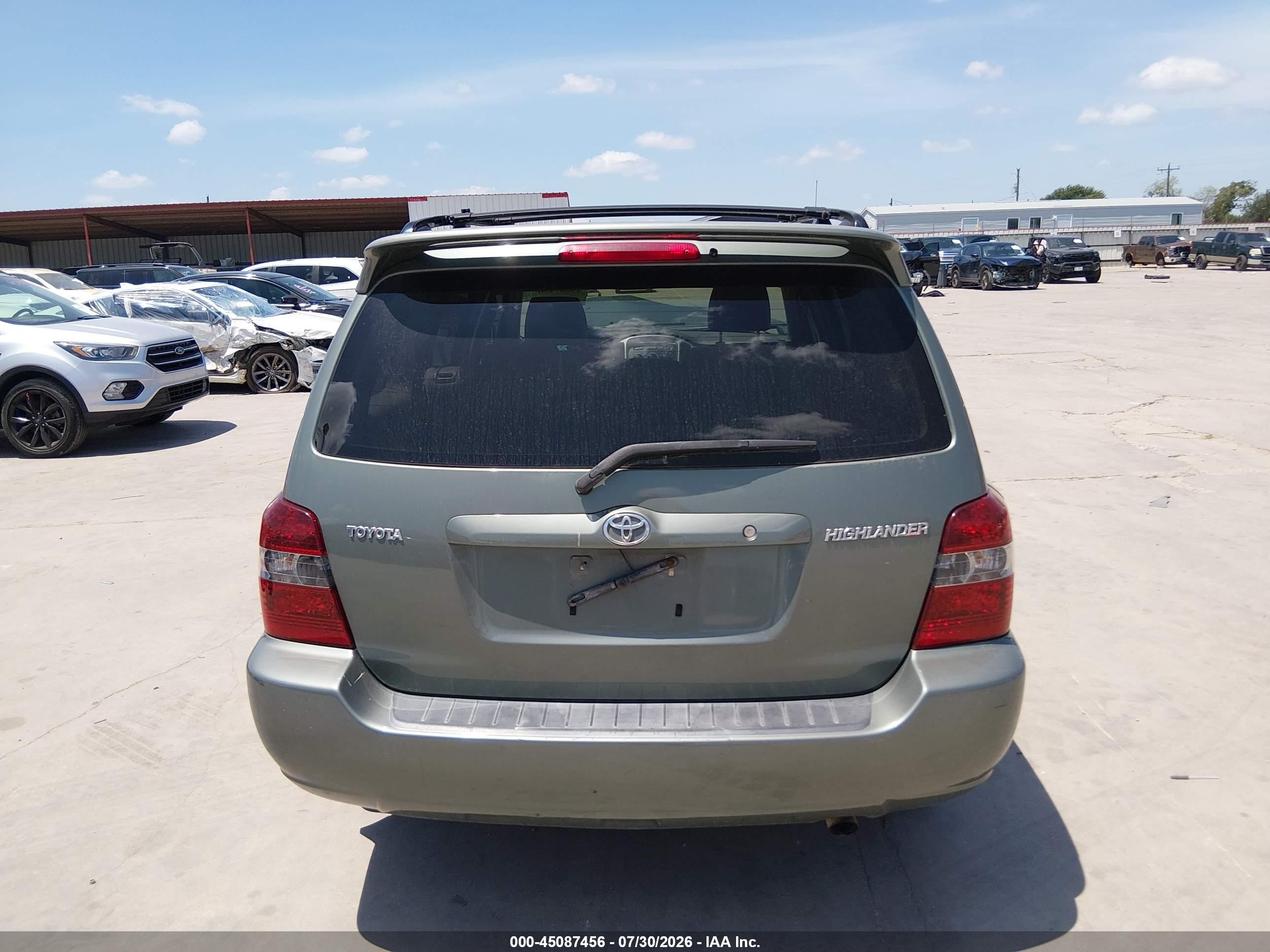 2007 Toyota Highlander   Green vin: JTEDD21A570168148