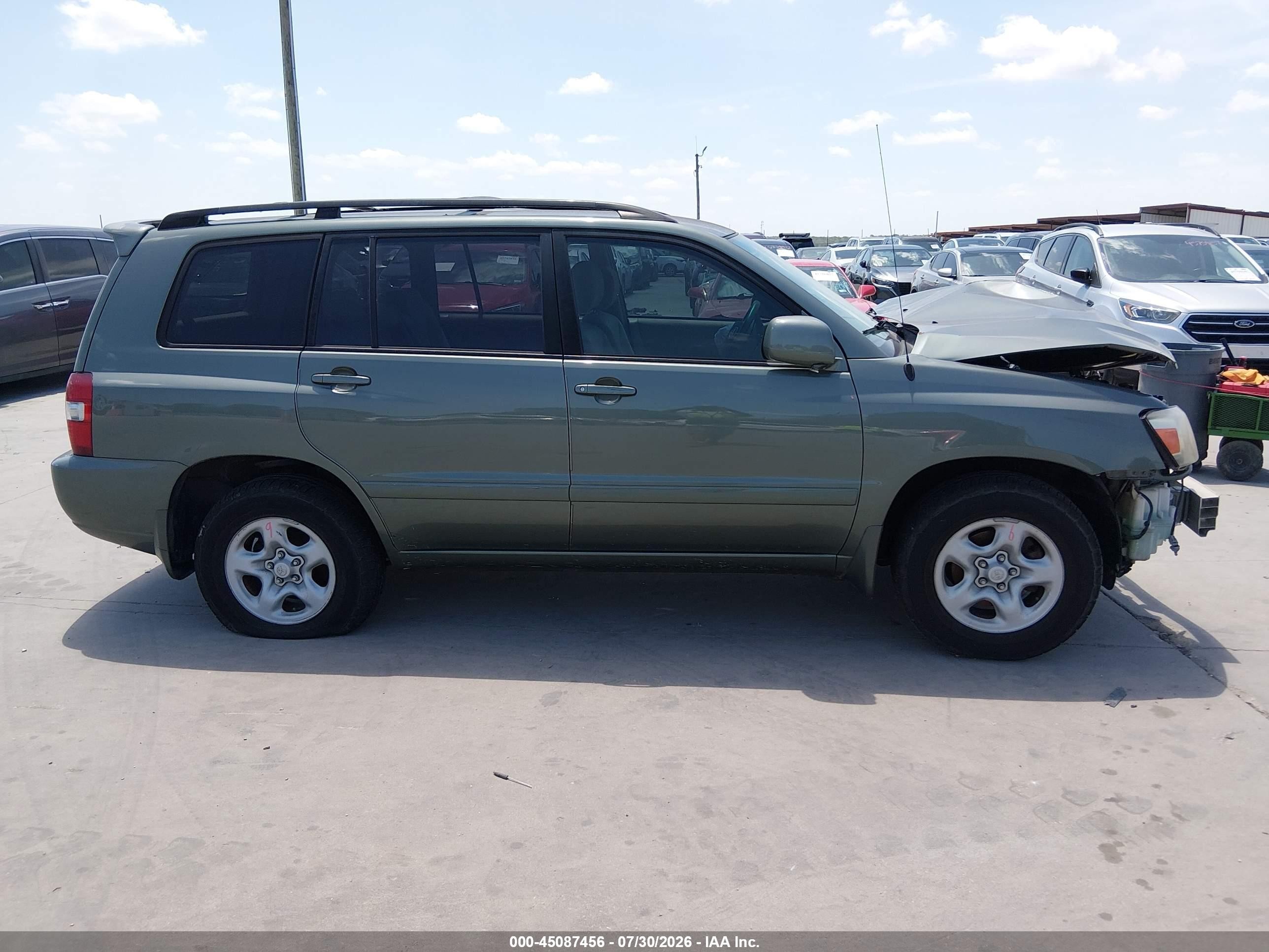 2007 Toyota Highlander   Green vin: JTEDD21A570168148