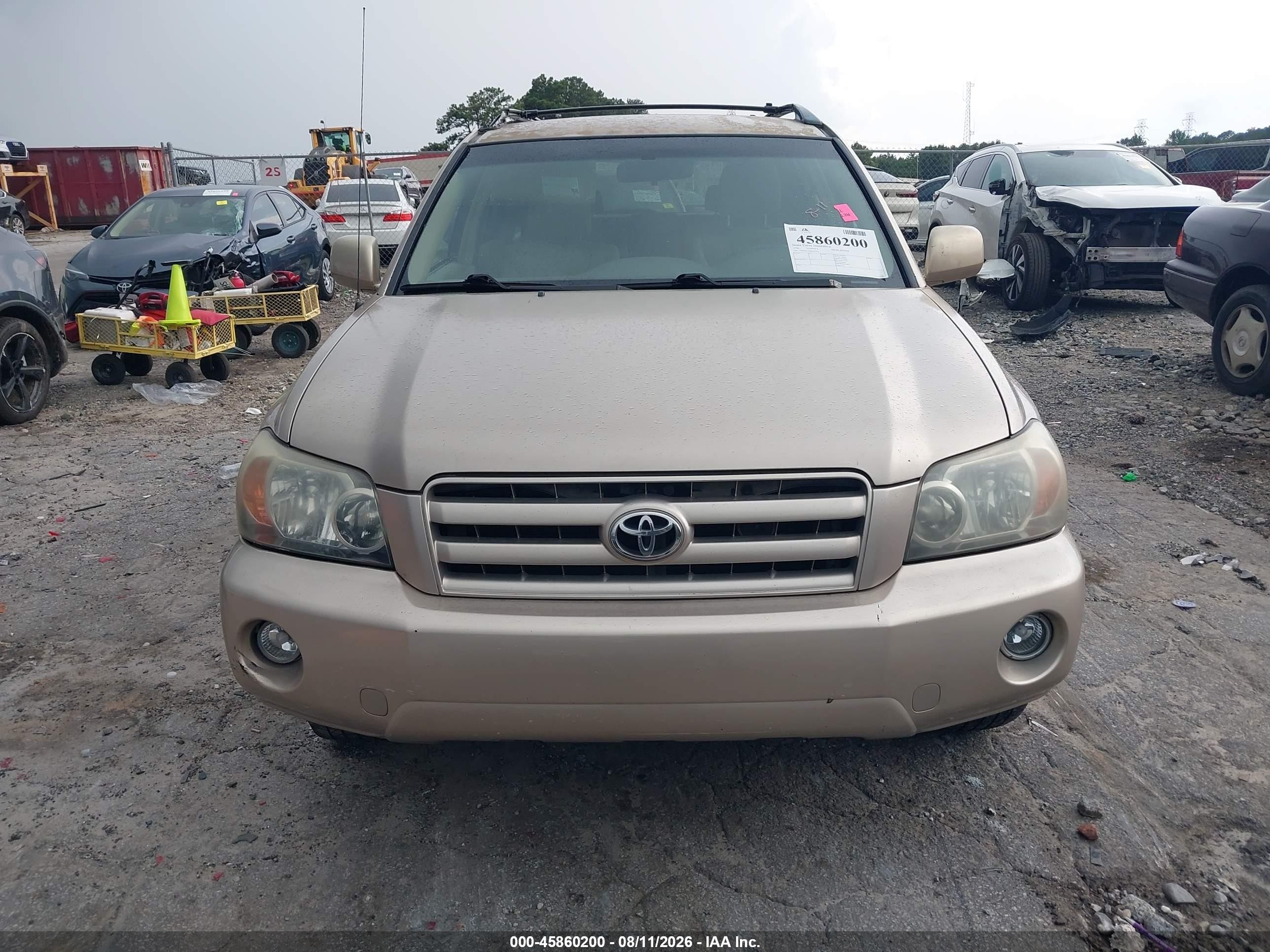 2006 Toyota Highlander   Beige vin: JTEDD21AX60137931