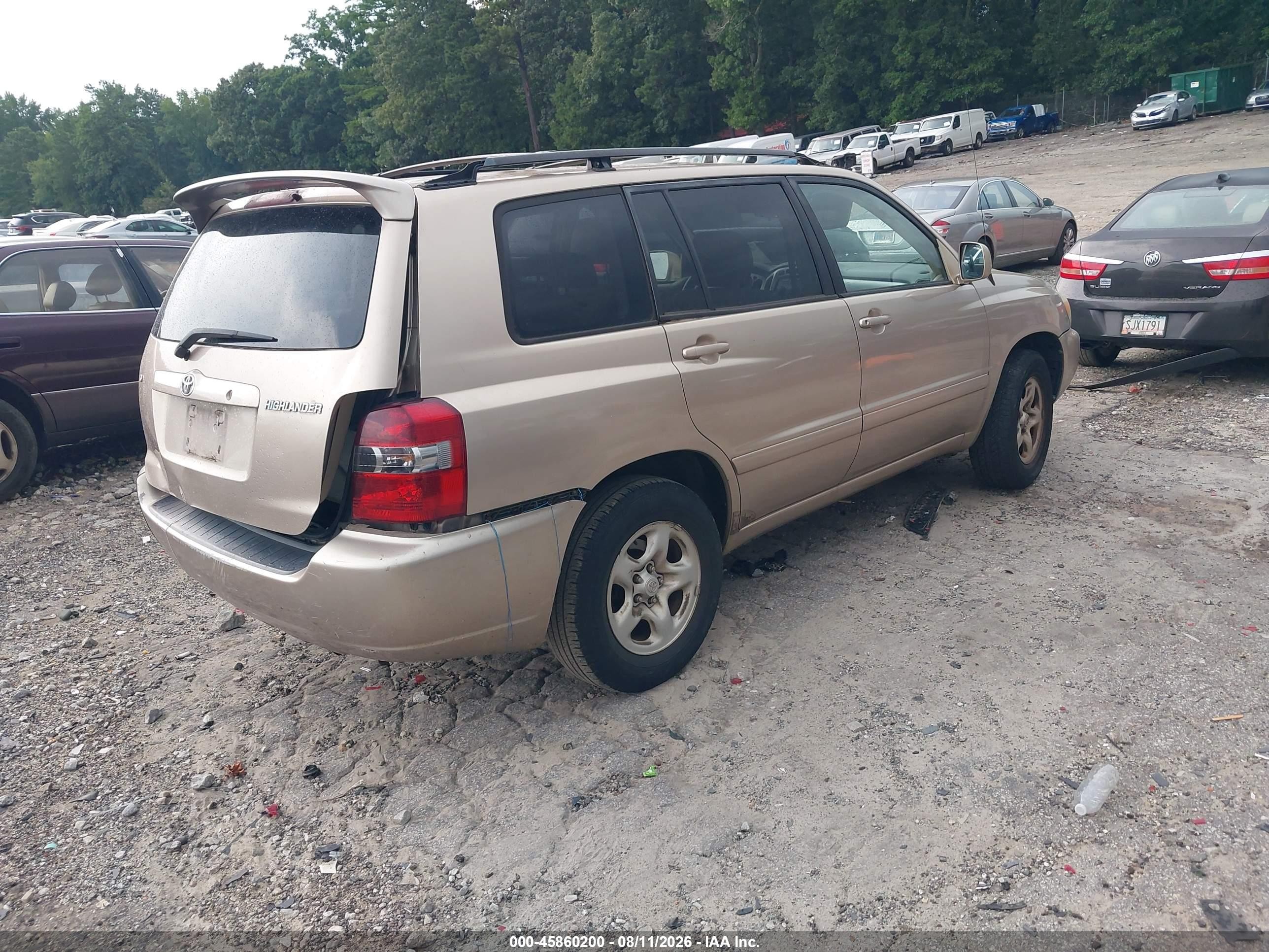 2006 Toyota Highlander   Beige vin: JTEDD21AX60137931