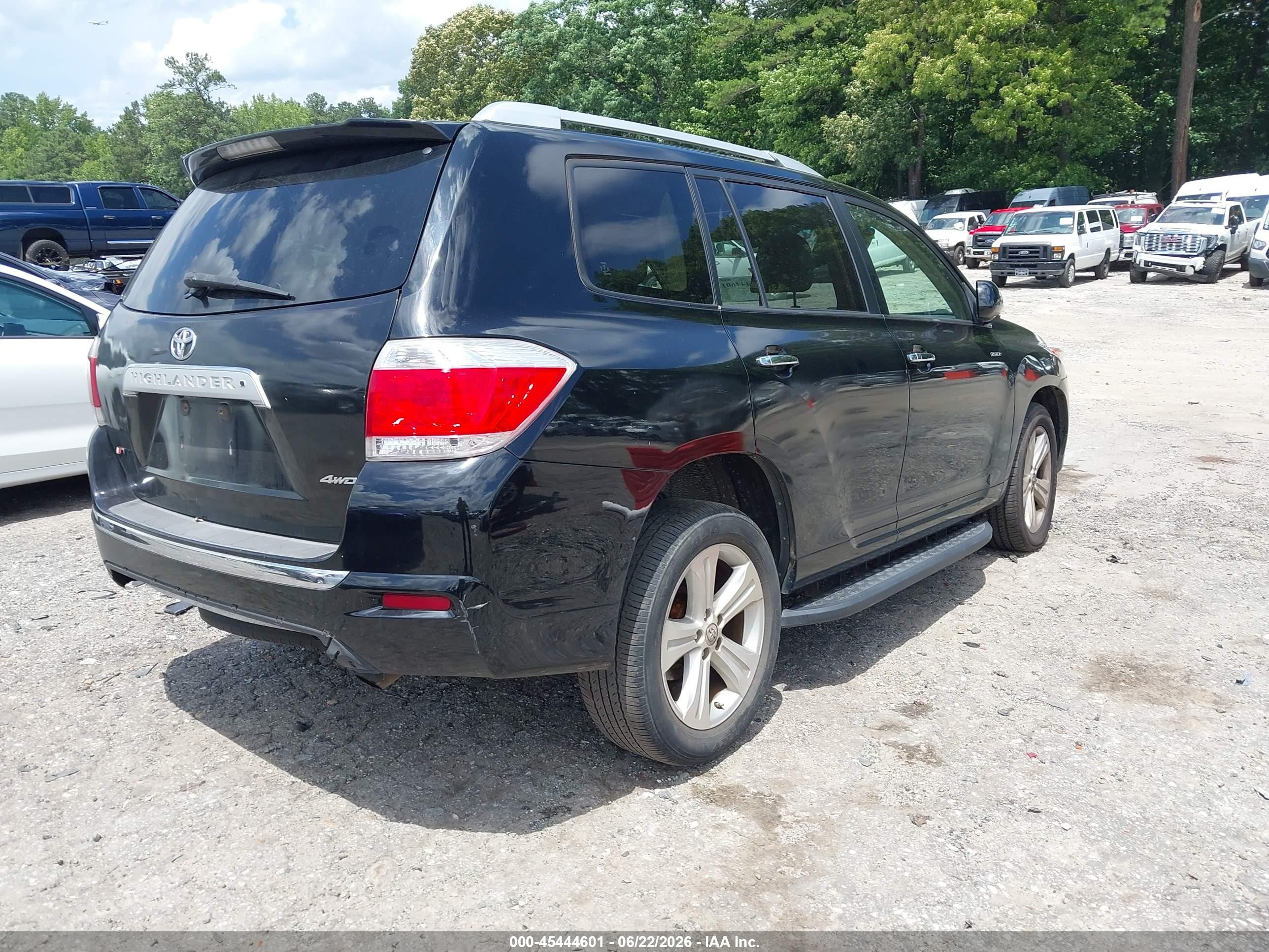 2010 Toyota Highlander Limited V6 Черный vin: JTEDK3EHXA2162621