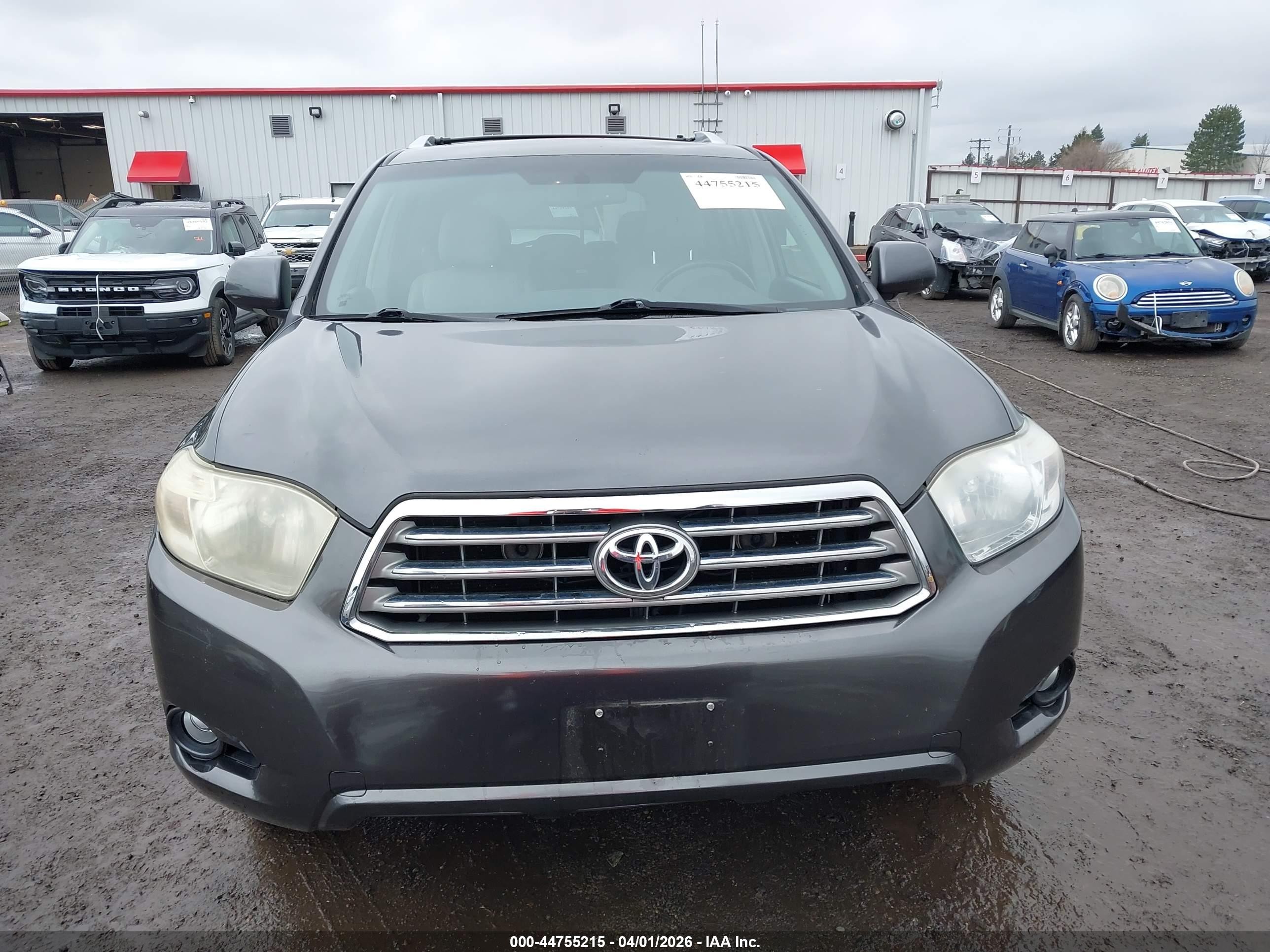 2010 Toyota Highlander Limited V6 Gray vin: JTEDK3EHXA2166491