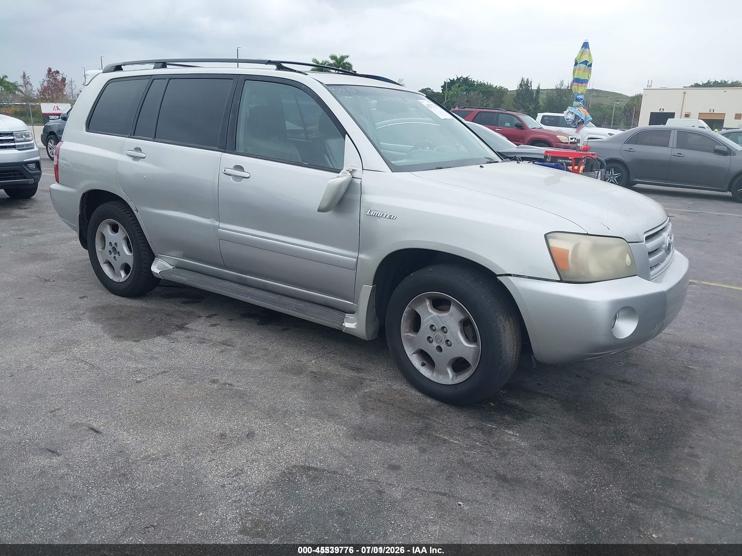 2004 Toyota Highlander Limited Silver vin: JTEDP21A040003692