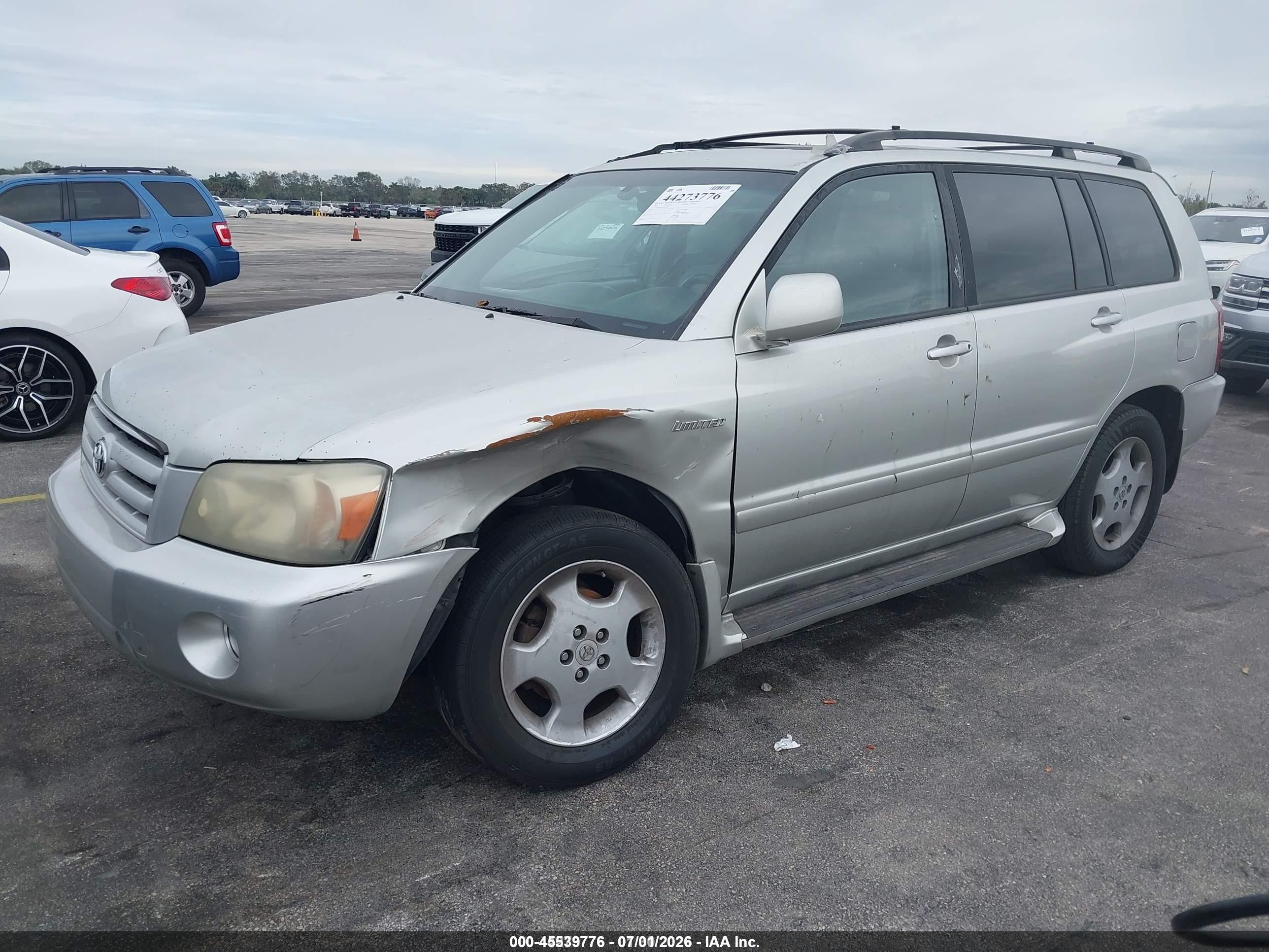 2004 Toyota Highlander Limited Silver vin: JTEDP21A040003692