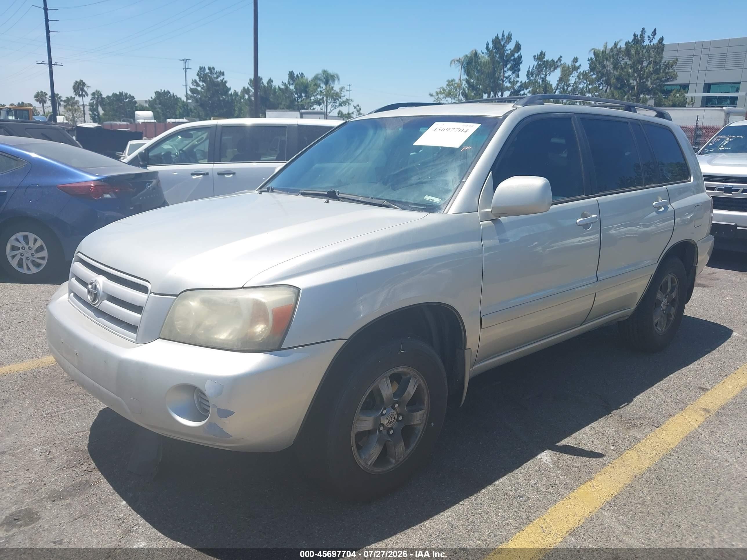 2004 Toyota Highlander V6 Silver vin: JTEDP21A040004437