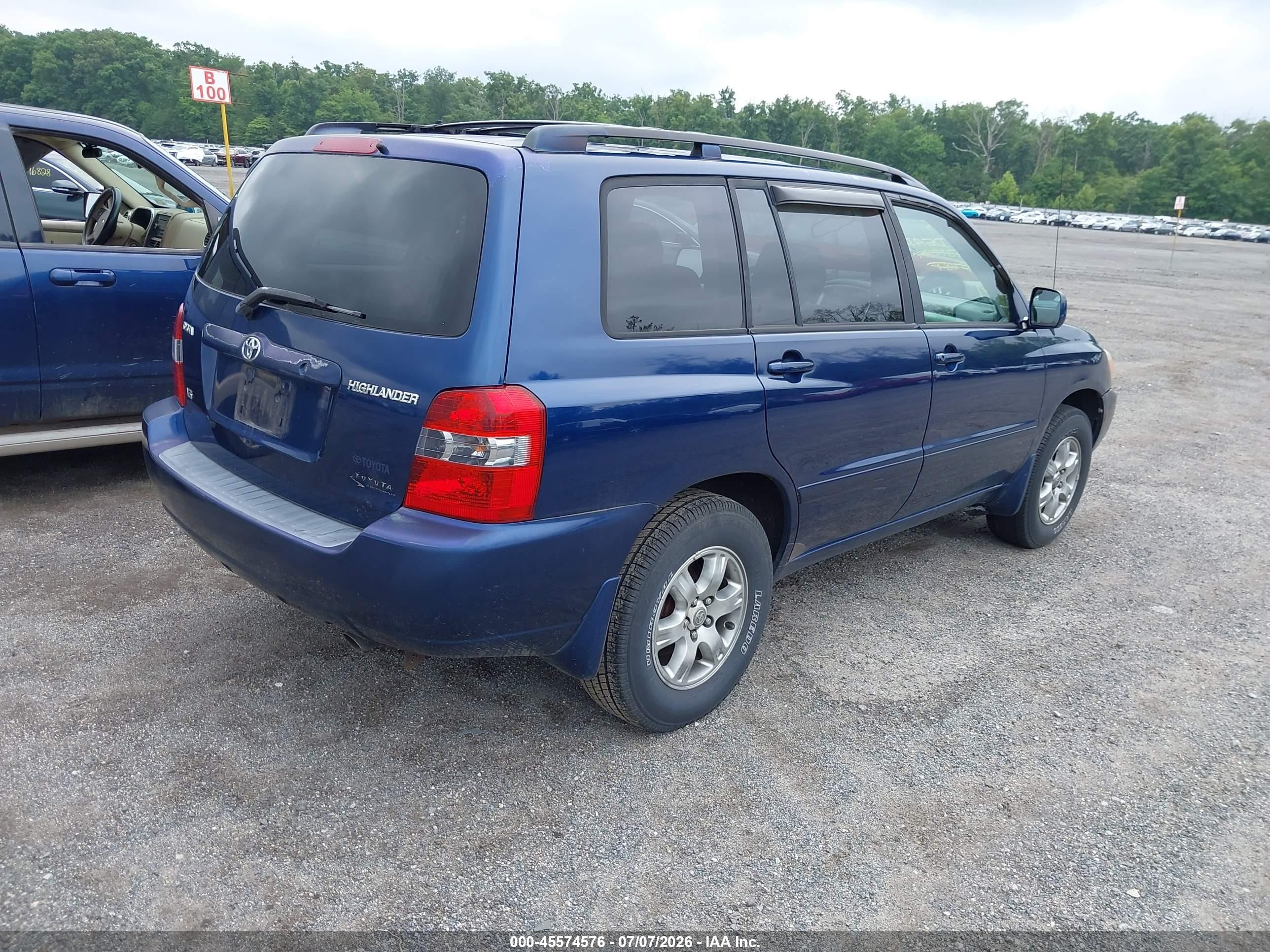 2004 Toyota Highlander V6 Синий vin: JTEDP21A040005281