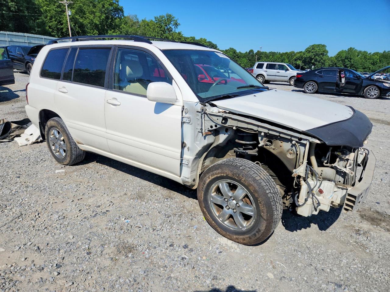 2004 Toyota Highlander Base White vin: JTEDP21A040012537