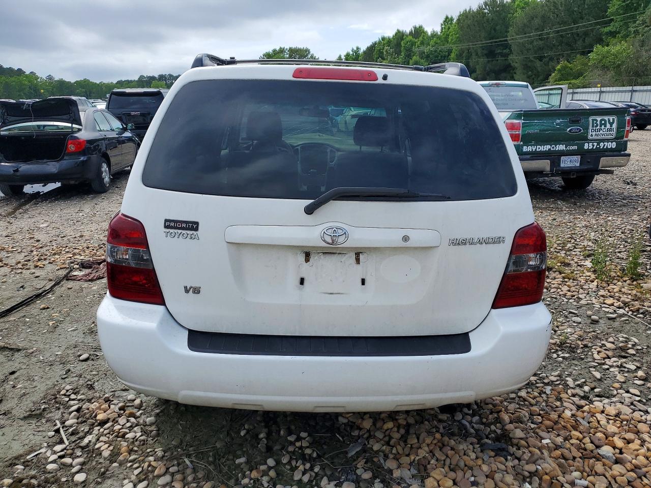 2005 Toyota Highlander Limited White vin: JTEDP21A050050187