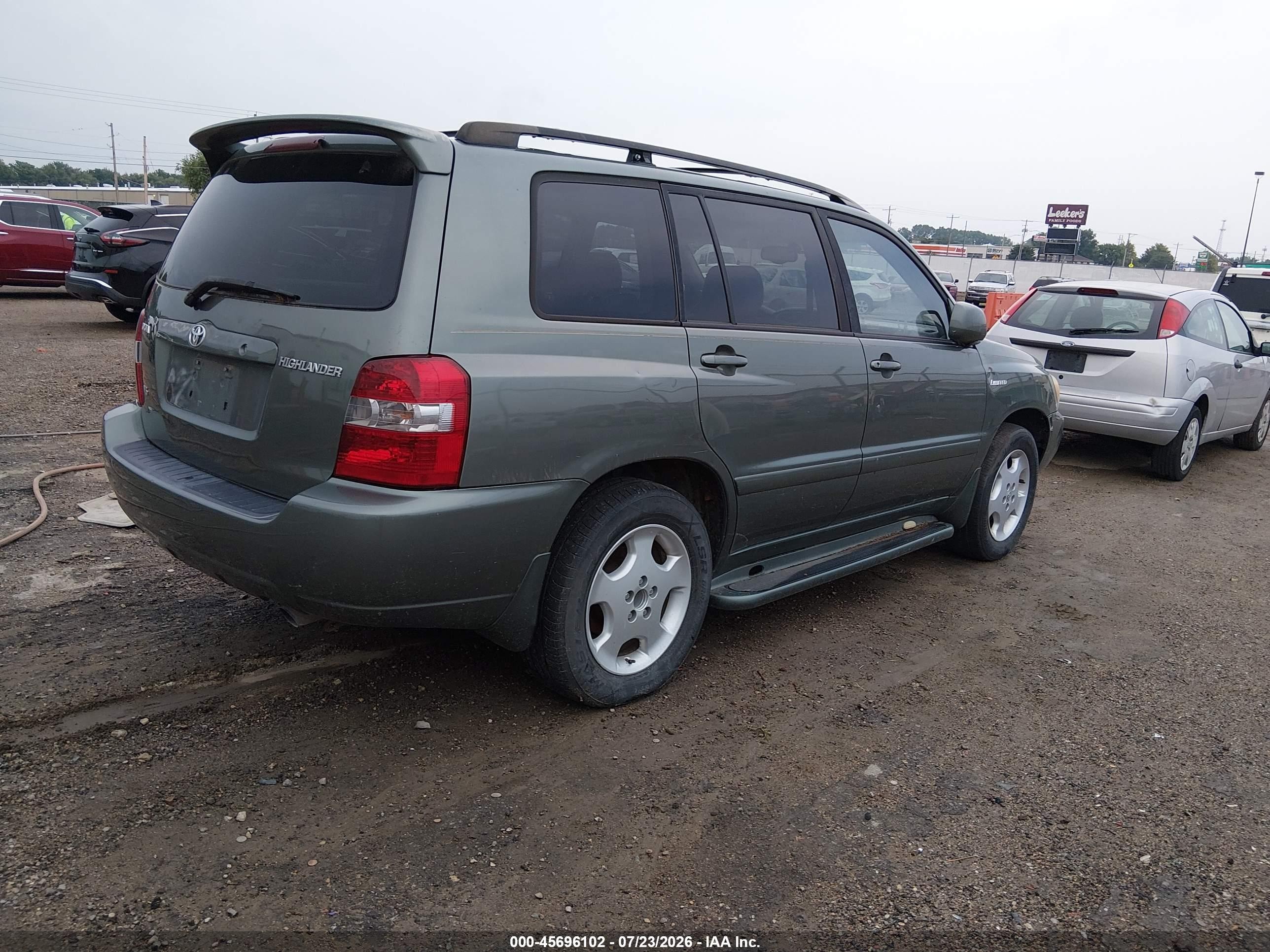 2005 Toyota Highlander Limited V6 Green vin: JTEDP21A050053218