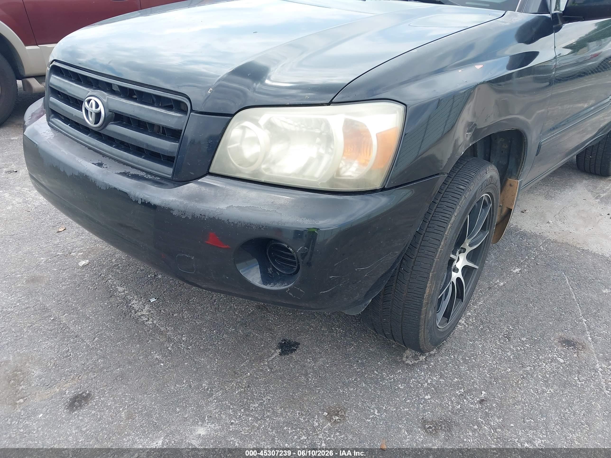 2005 Toyota Highlander V6 Black vin: JTEDP21A050053977