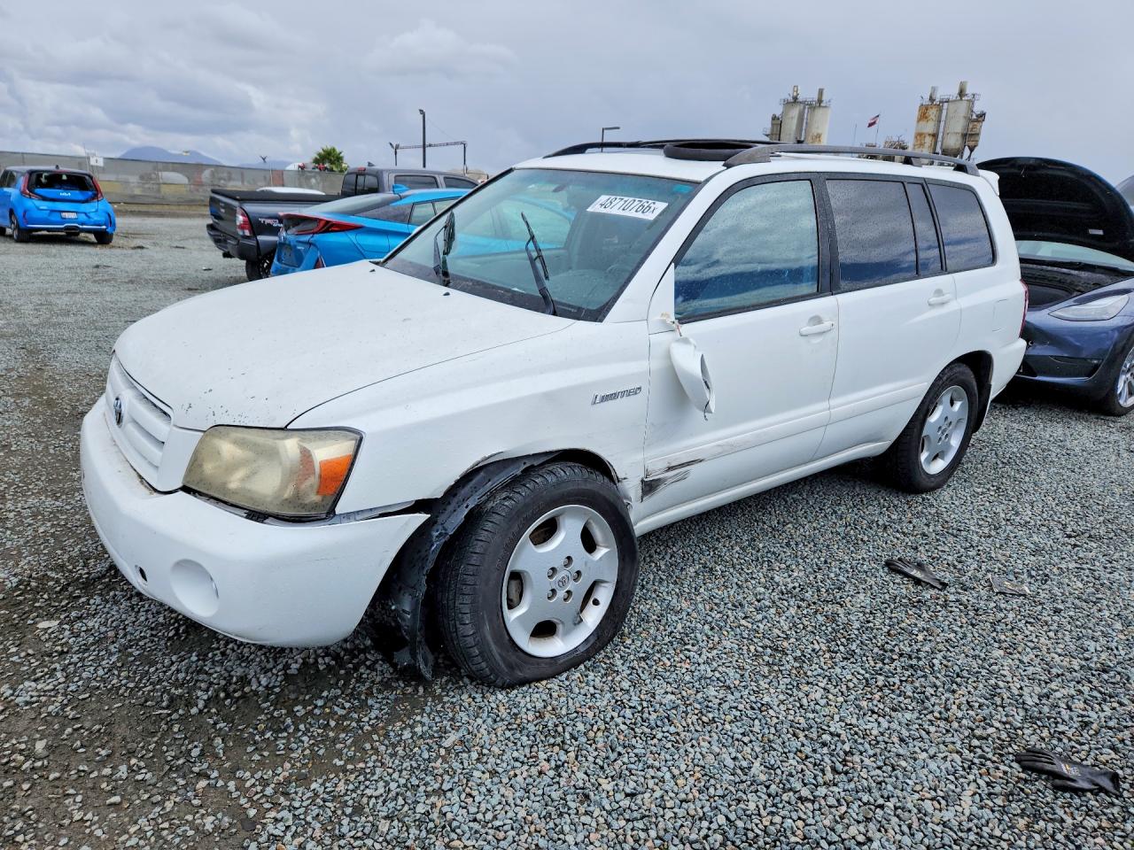 2005 Toyota Highlander Limited White vin: JTEDP21A050065188