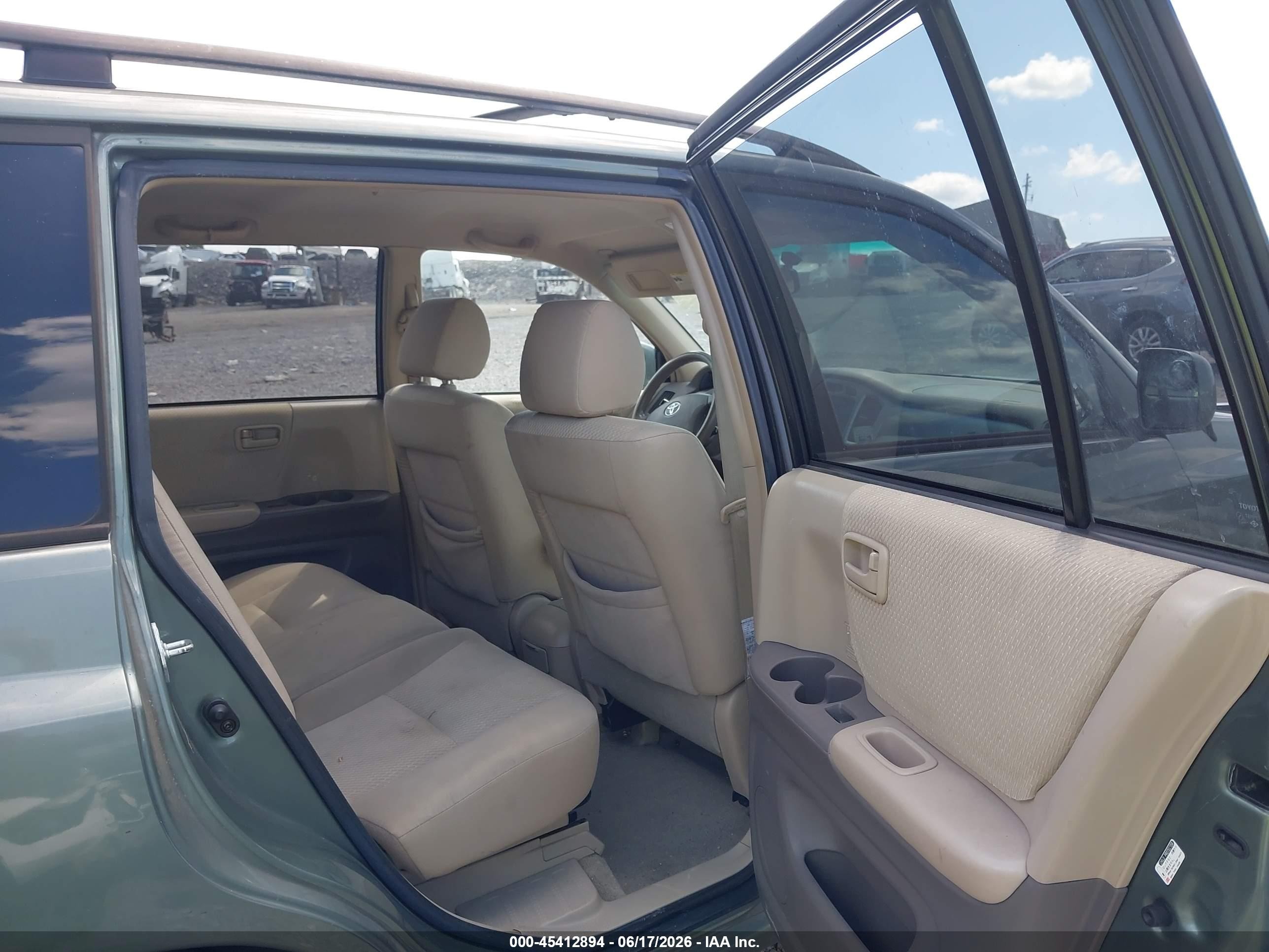 2006 Toyota Highlander V6 Green vin: JTEDP21A060102404