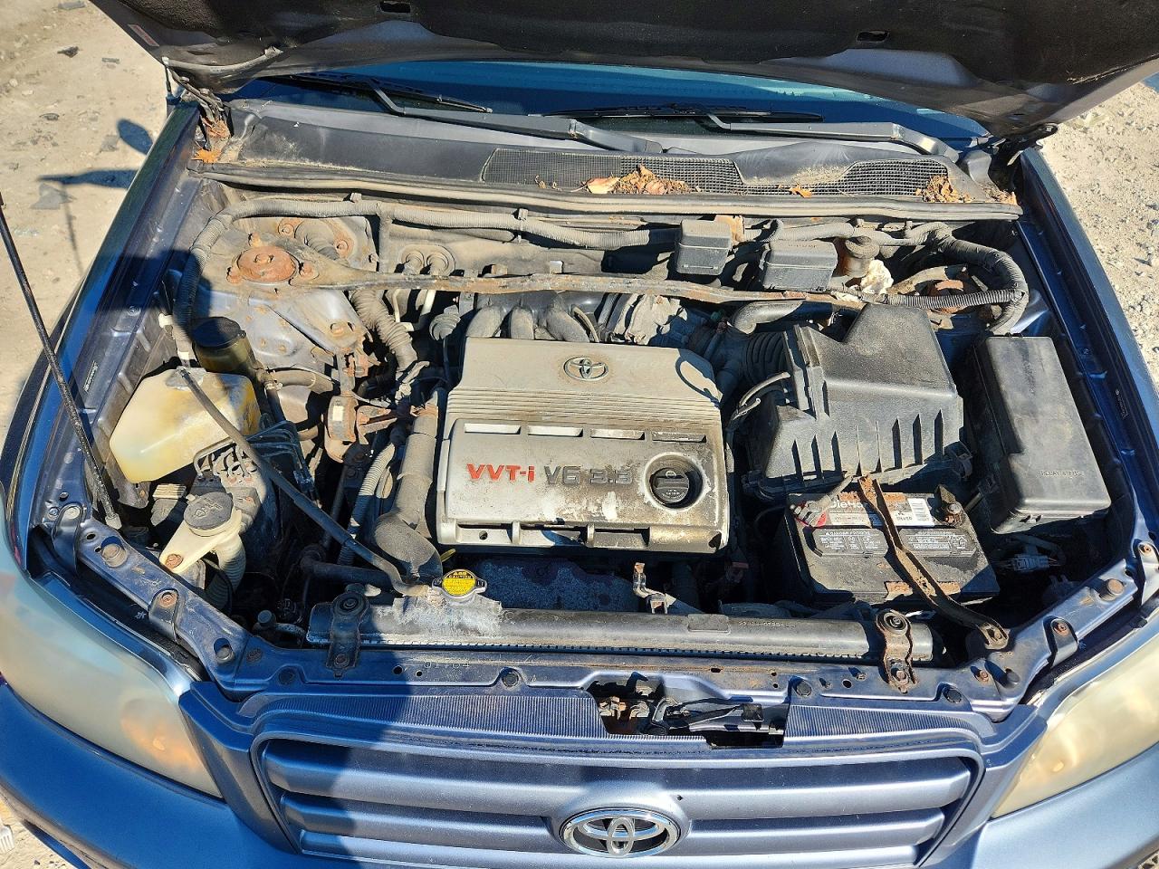2006 Toyota Highlander Base Blue vin: JTEDP21A060106677