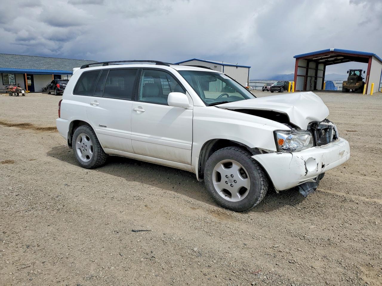 2007 Toyota Highlander Limited White vin: JTEDP21A070142659