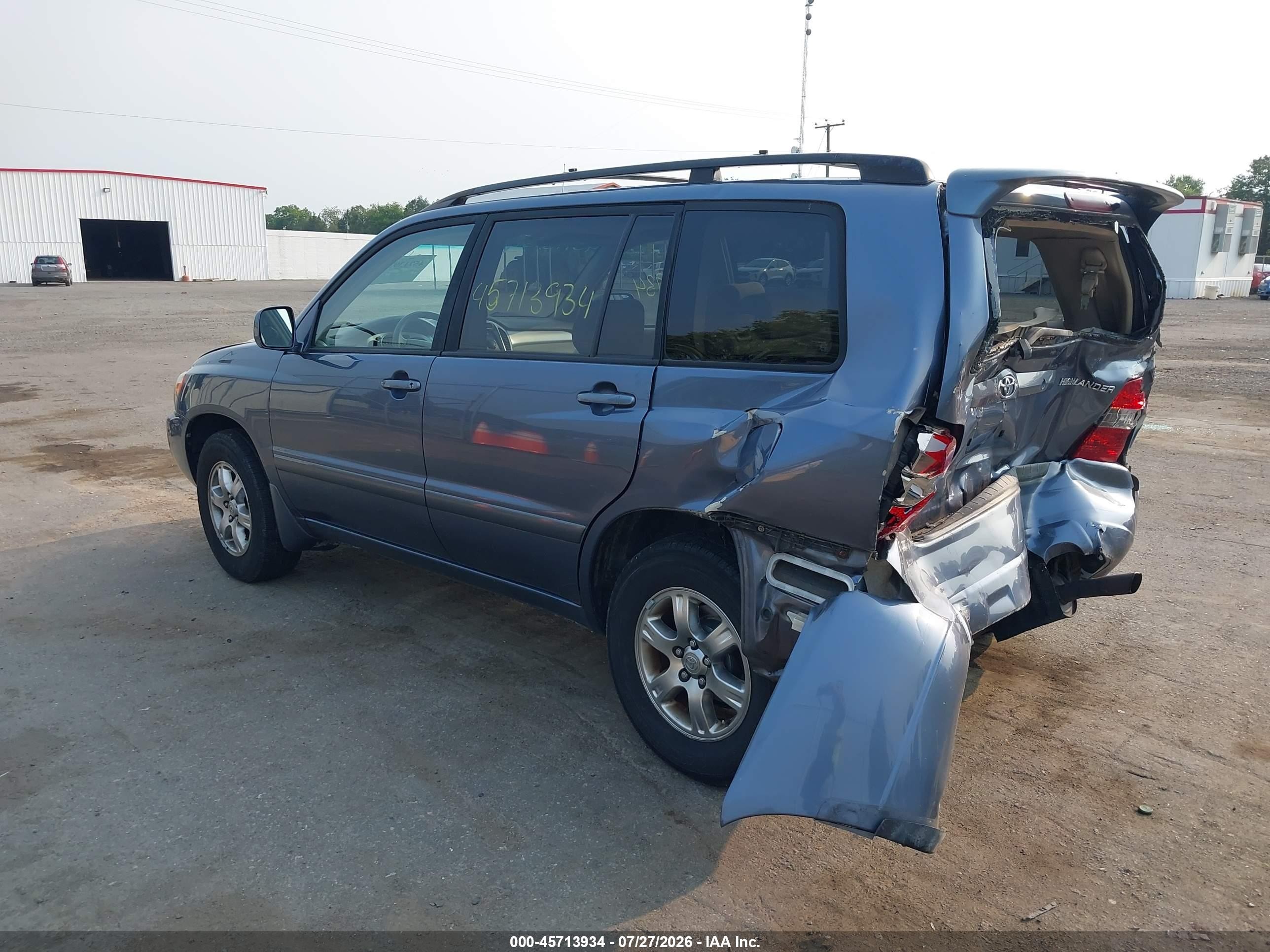 2007 Toyota Highlander 3rd Row Blue vin: JTEDP21A070144508