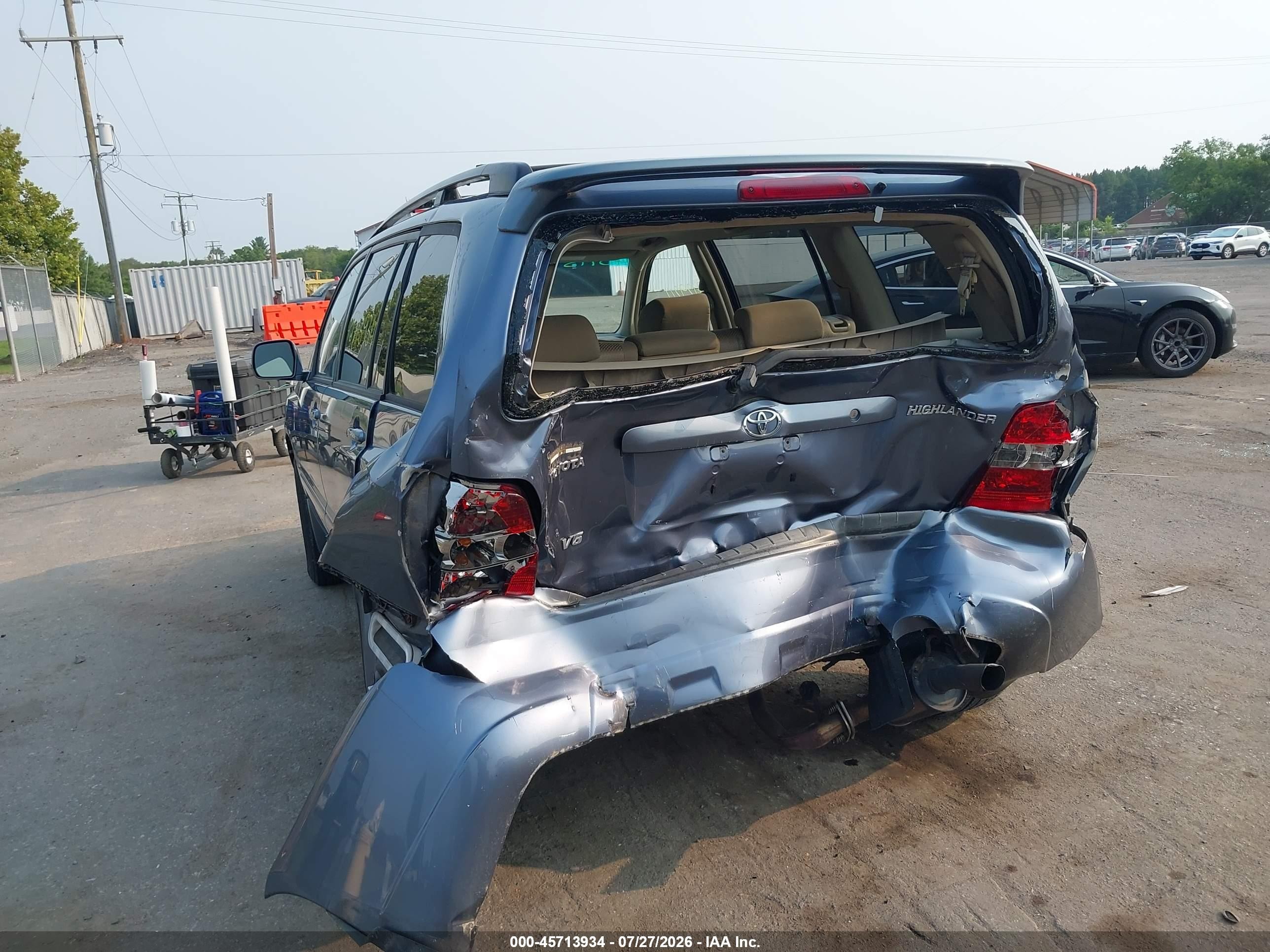 2007 Toyota Highlander 3rd Row Blue vin: JTEDP21A070144508