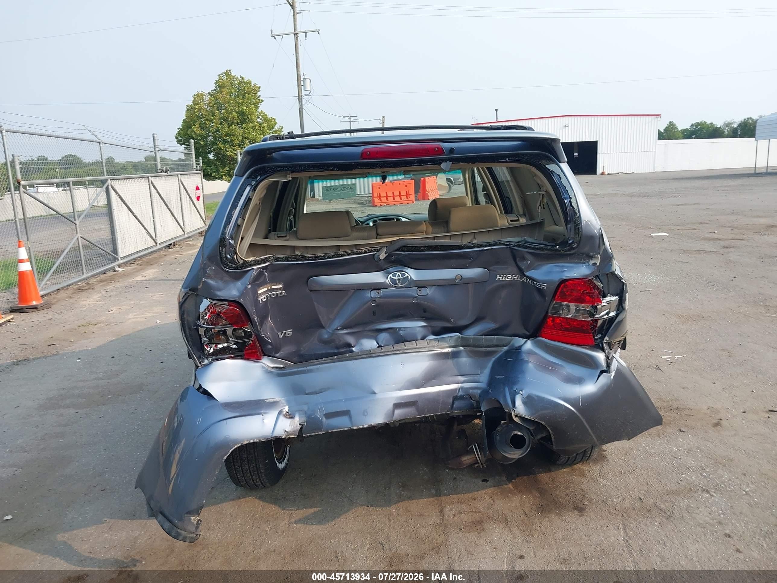 2007 Toyota Highlander 3rd Row Blue vin: JTEDP21A070144508