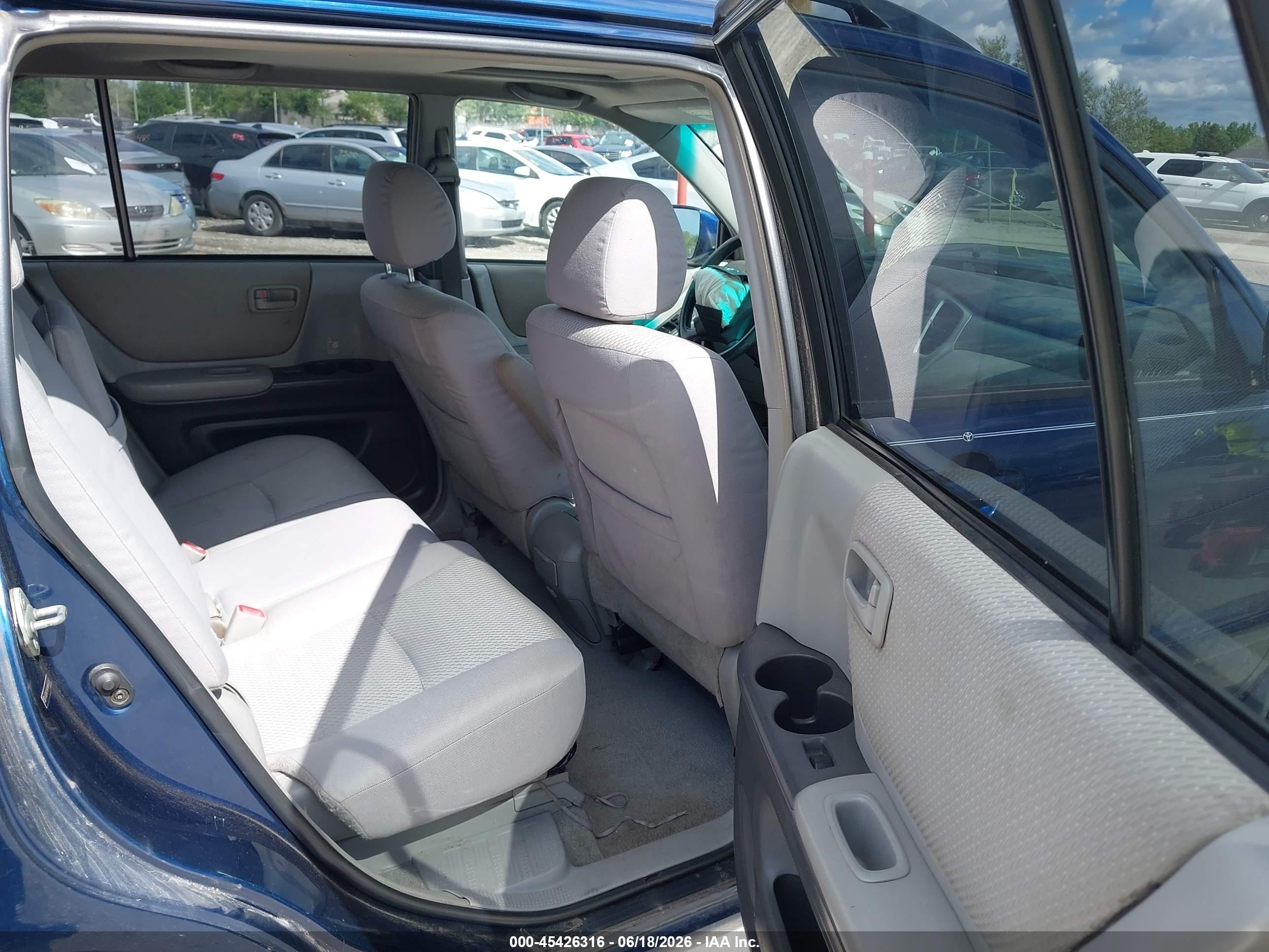 2004 Toyota Highlander V6 Blue vin: JTEDP21A140001269