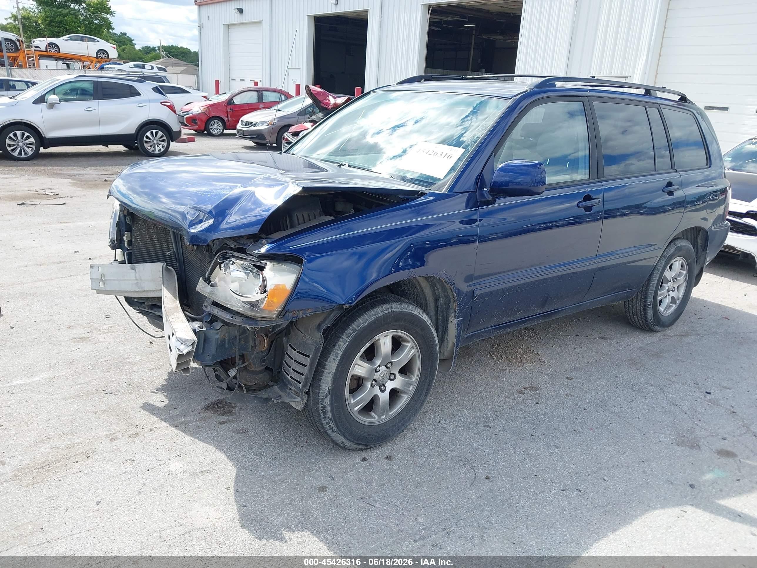 2004 Toyota Highlander V6 Blue vin: JTEDP21A140001269