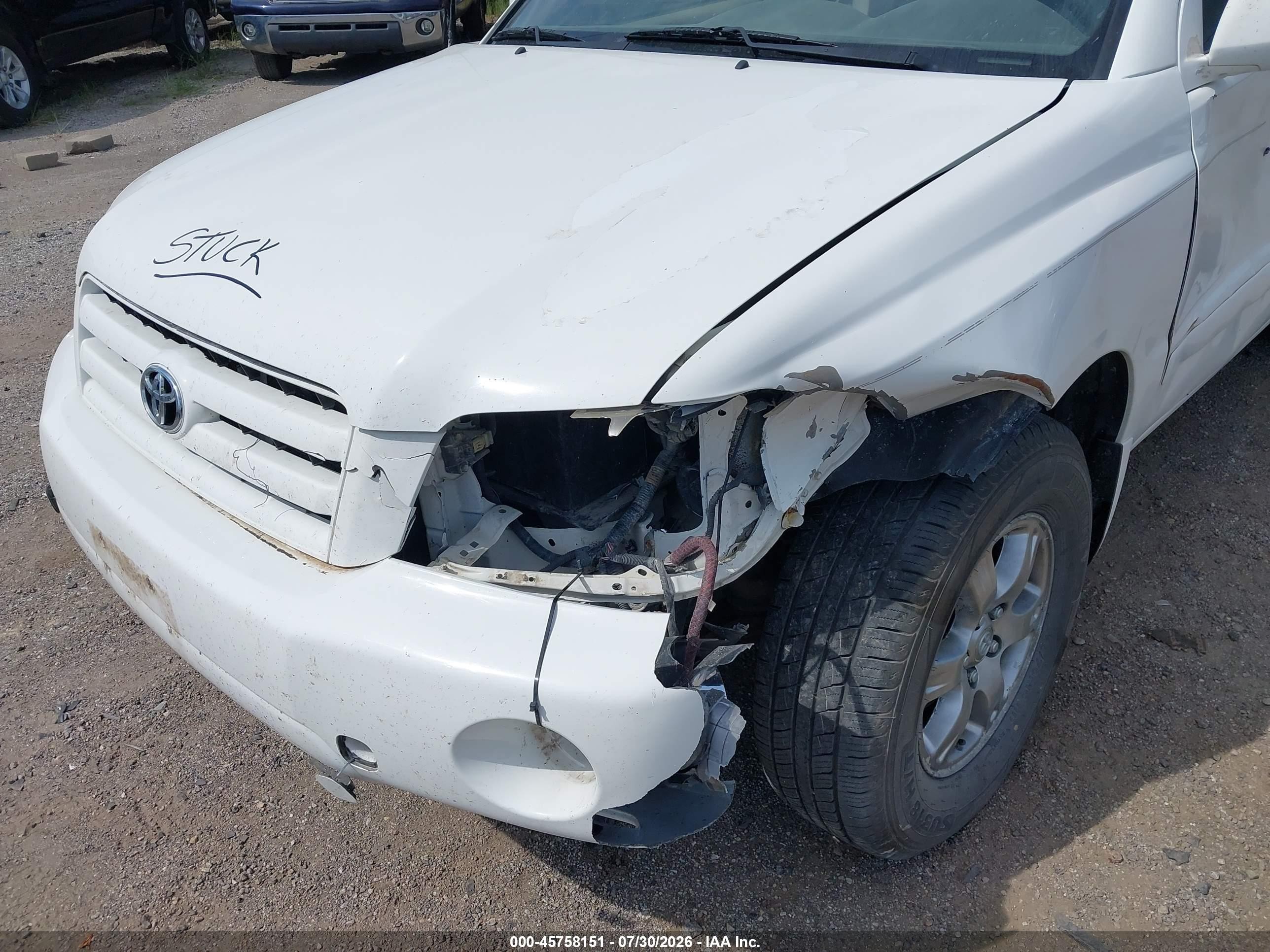 2004 Toyota Highlander V6 White vin: JTEDP21A140006990