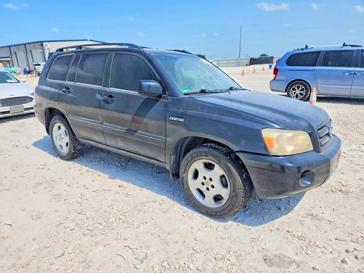 2005 Toyota Highlander Limited Black vin: JTEDP21A150062638