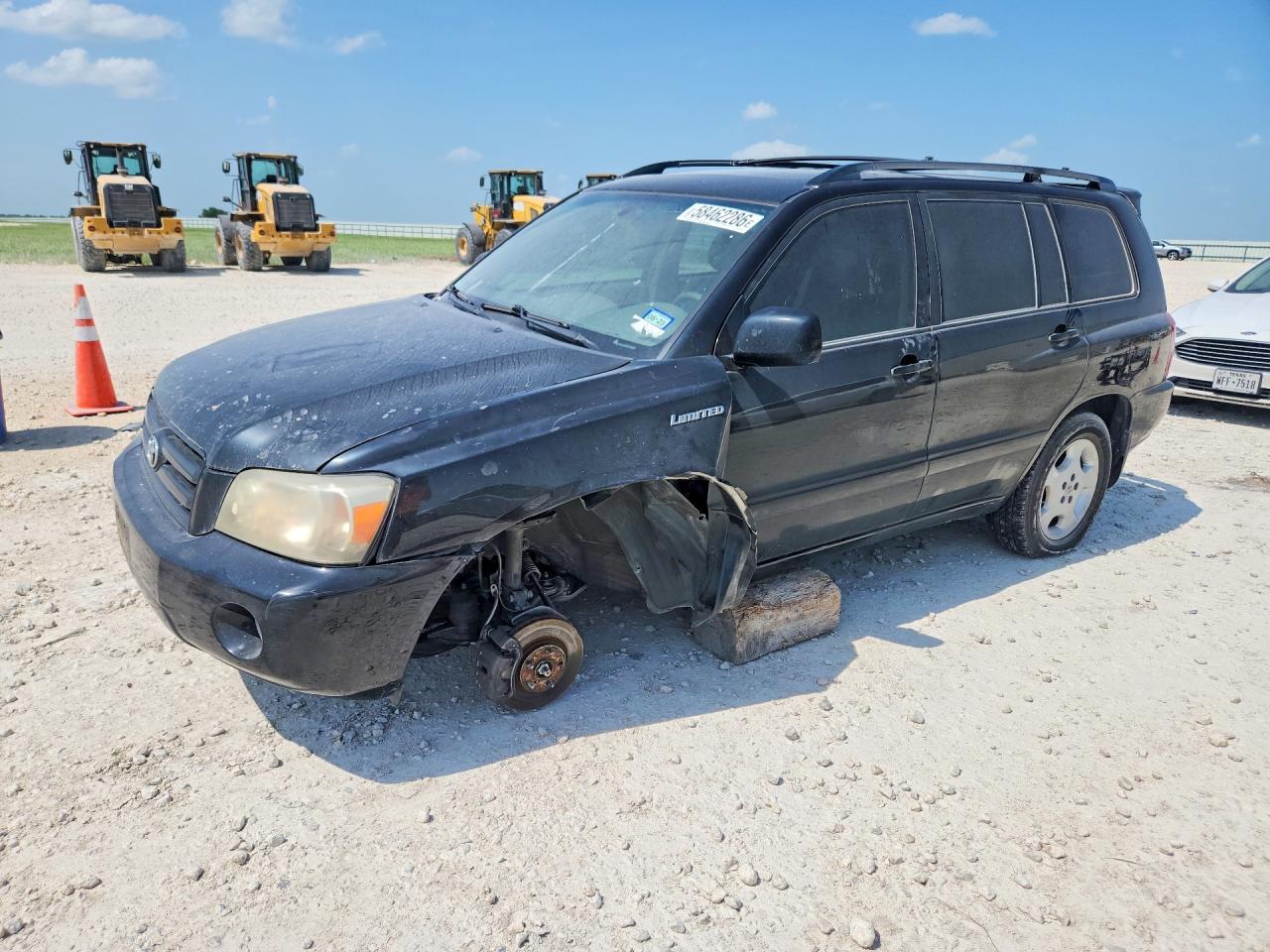 2005 Toyota Highlander Limited Black vin: JTEDP21A150062638