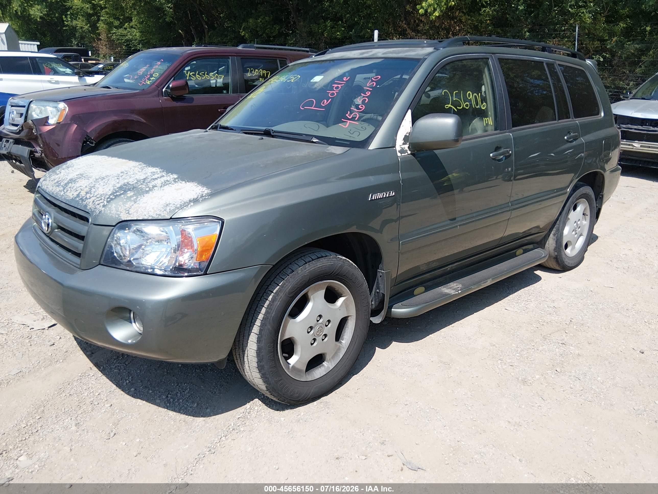 2005 Toyota Highlander Limited V6 Green vin: JTEDP21A150076202