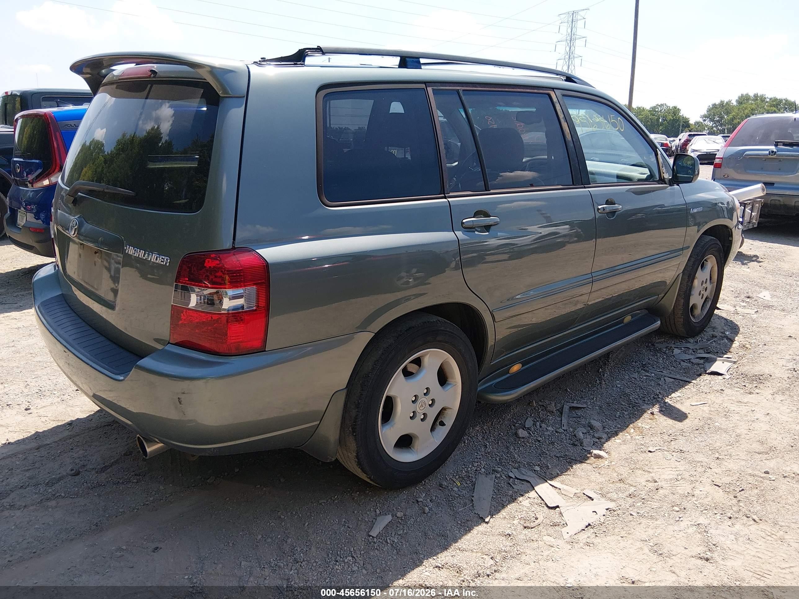 2005 Toyota Highlander Limited V6 Green vin: JTEDP21A150076202