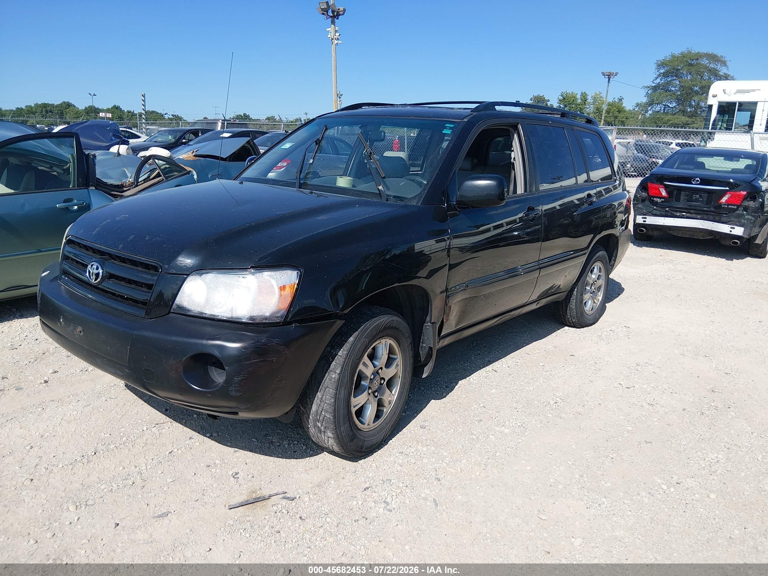 2005 Toyota Highlander V6 Черный vin: JTEDP21A150081173