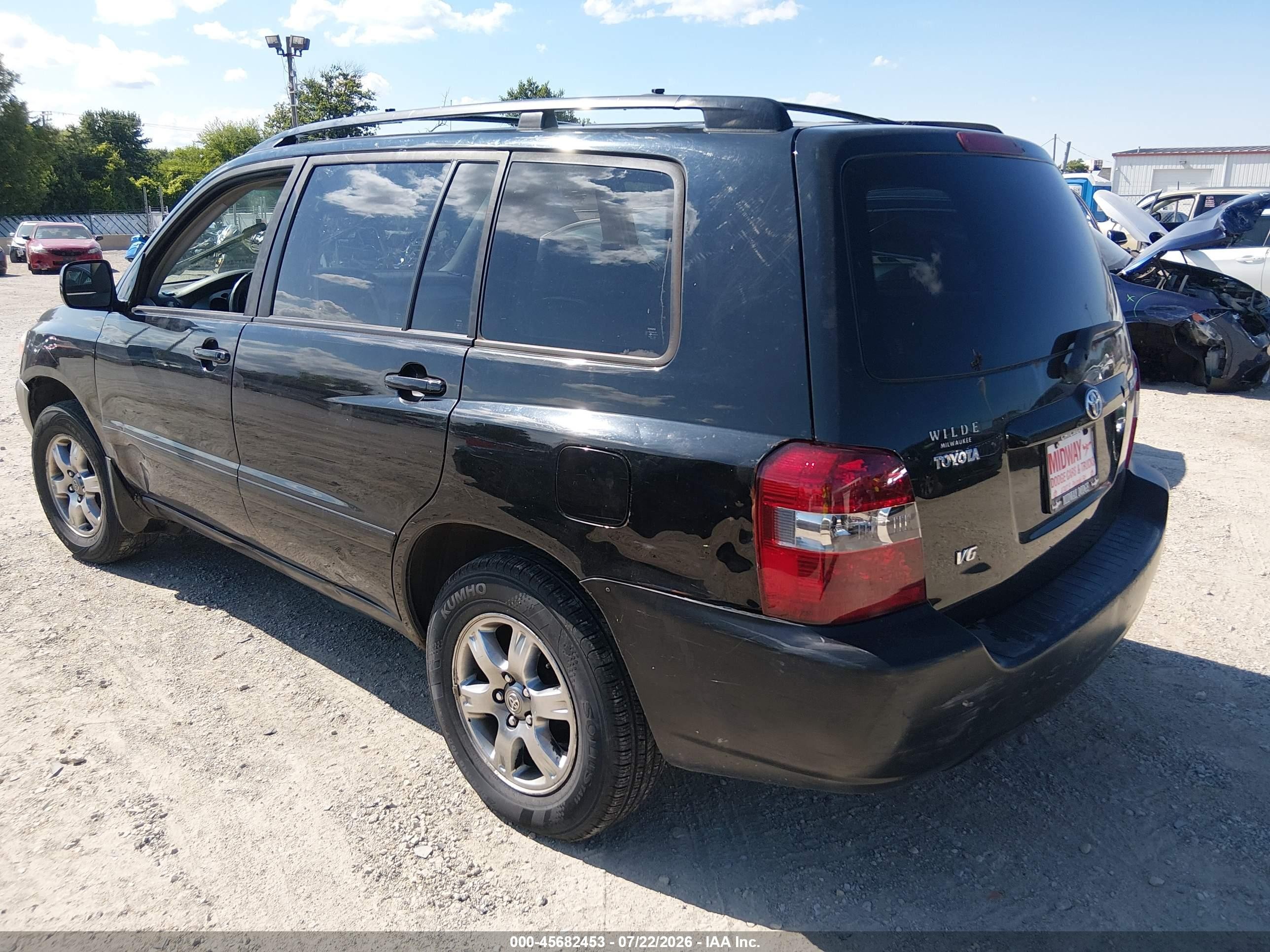2005 Toyota Highlander V6 Черный vin: JTEDP21A150081173