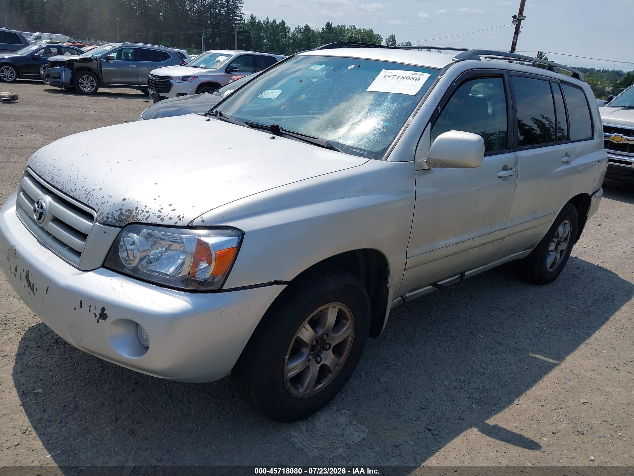 2005 Toyota Highlander V6 Silver vin: JTEDP21A150082565